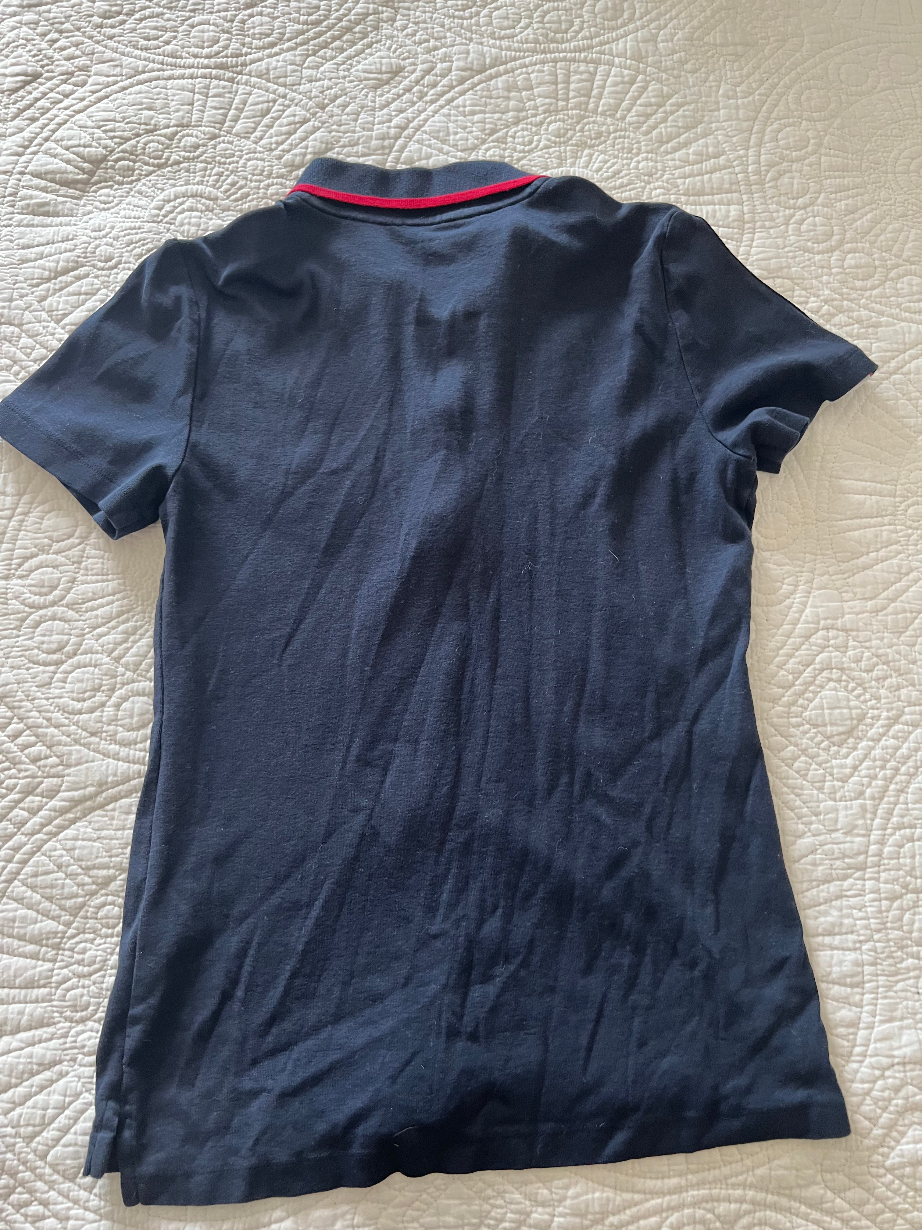 Tommy Hilfiger navy t-shirt, zip up colar