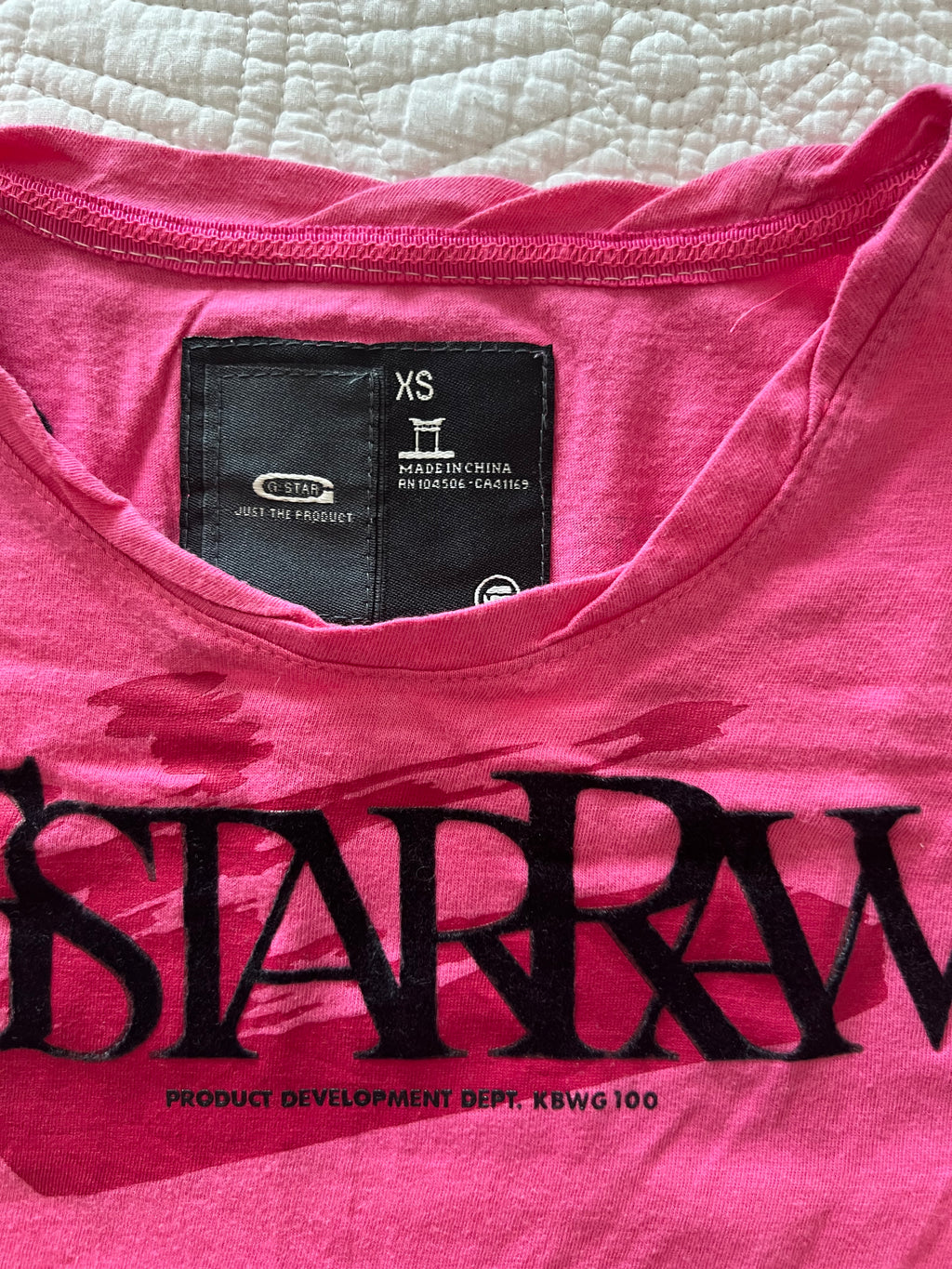 G star pink t-shirt