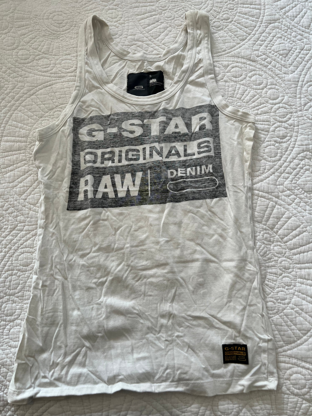 G star white vest