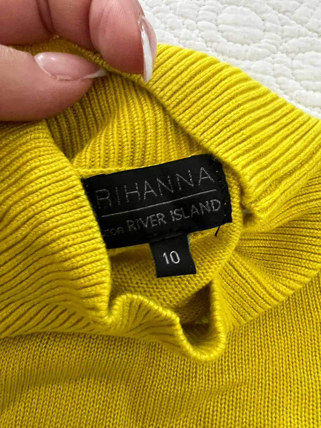 Yellow high neck crop top