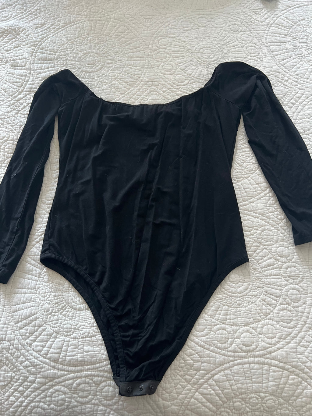Black long sleeve bodysuit