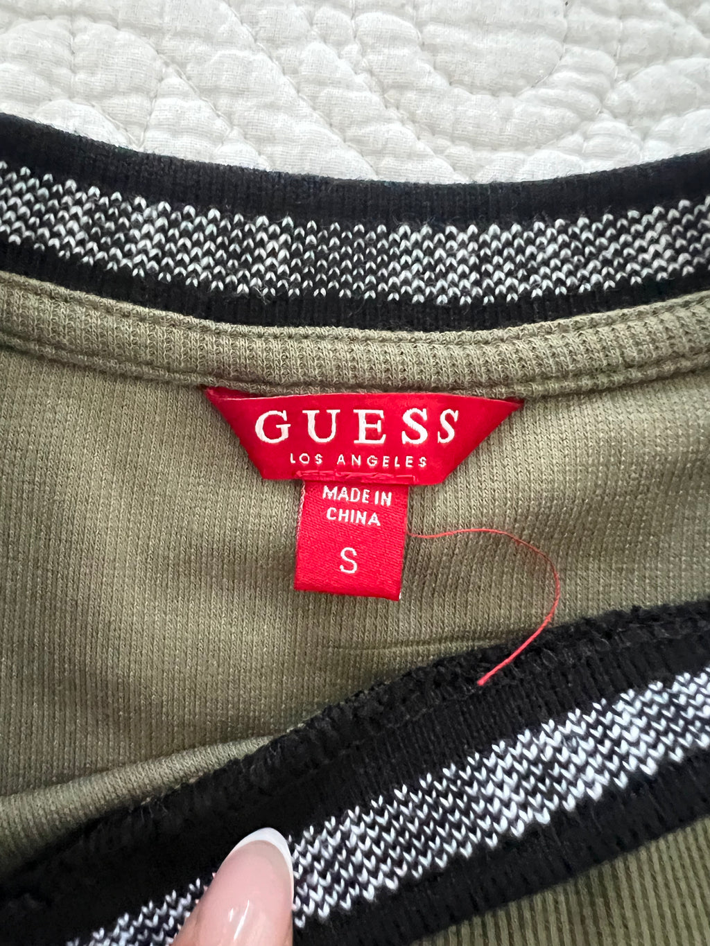 Guess green top