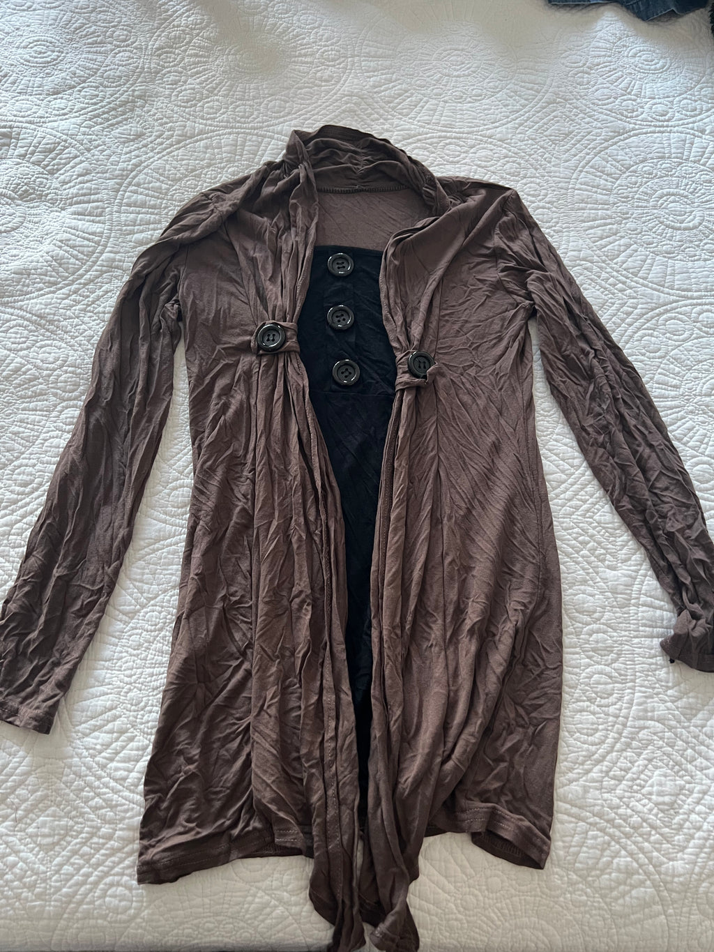 Long sleeve brown top