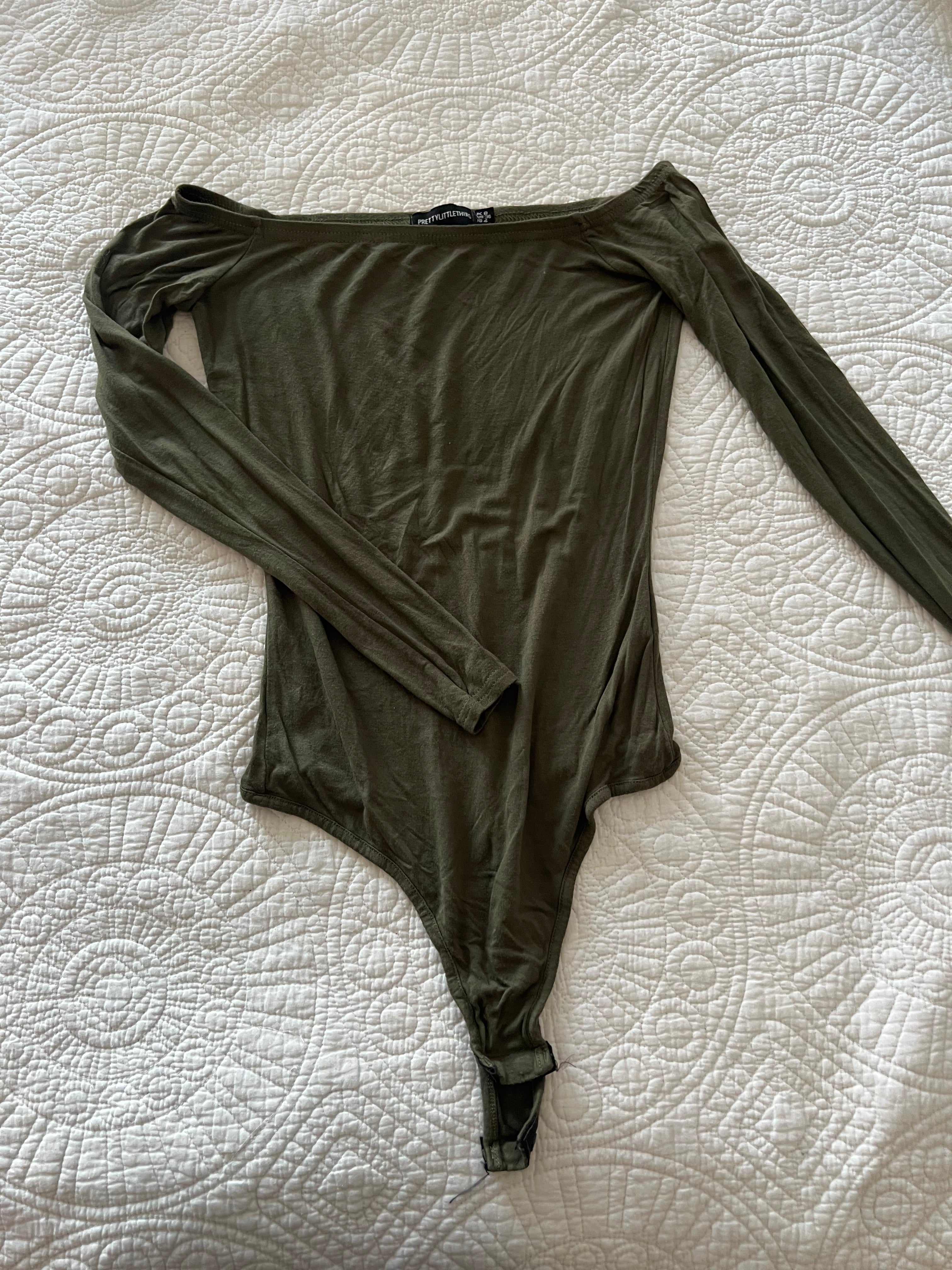 PLT dark green, long sleeve bodysuit