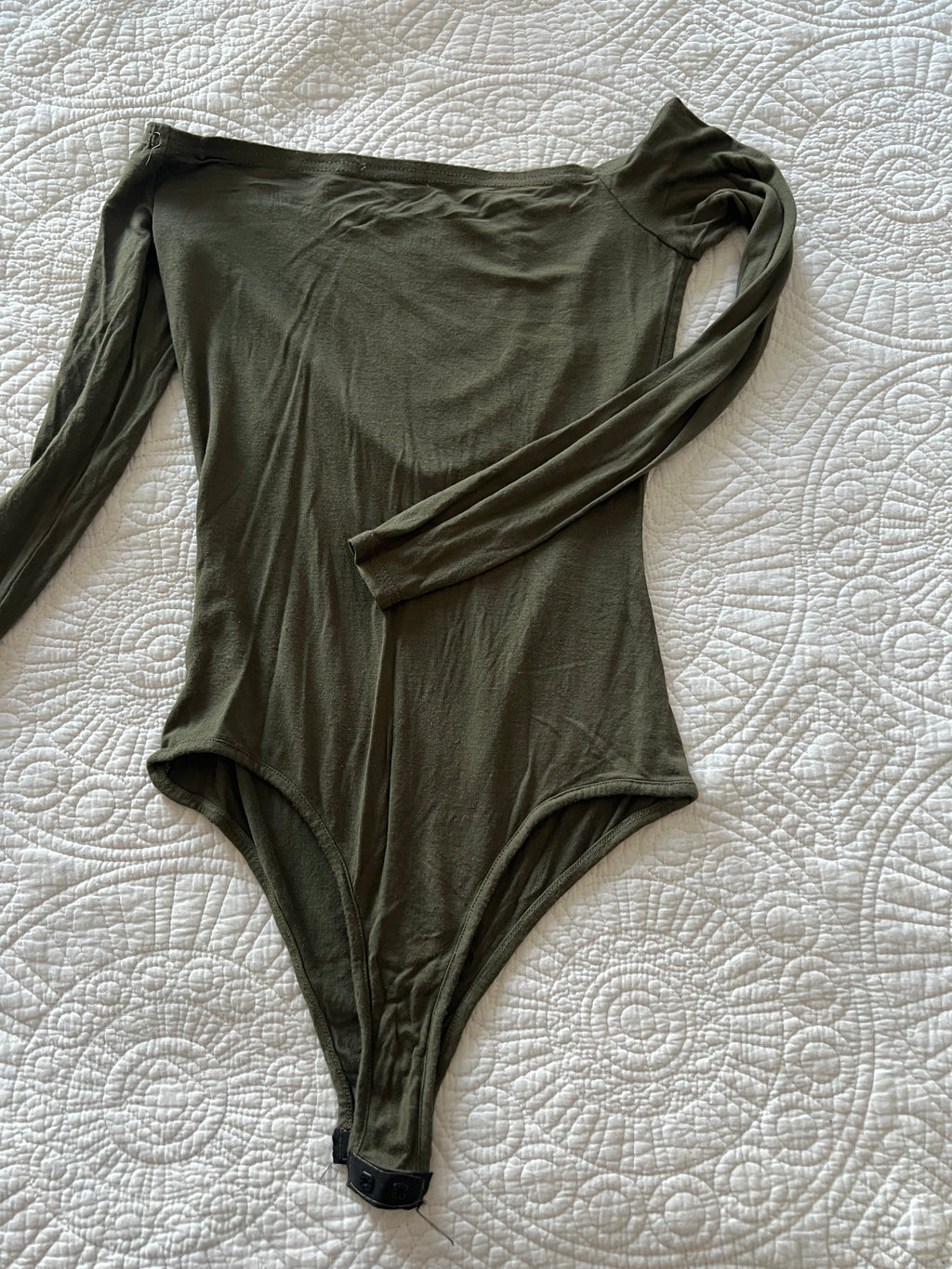 PLT dark green, long sleeve bodysuit