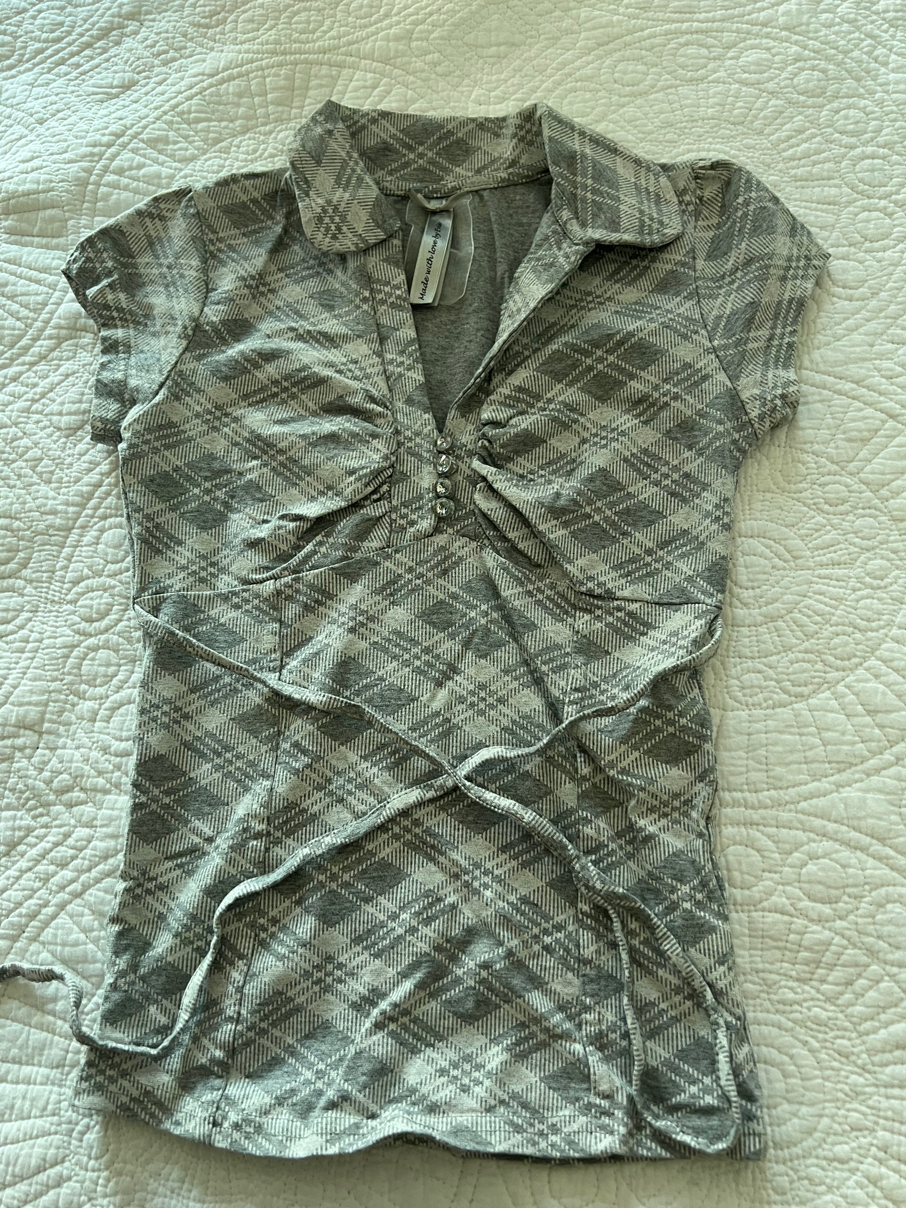 Checkered short sleeve shirt