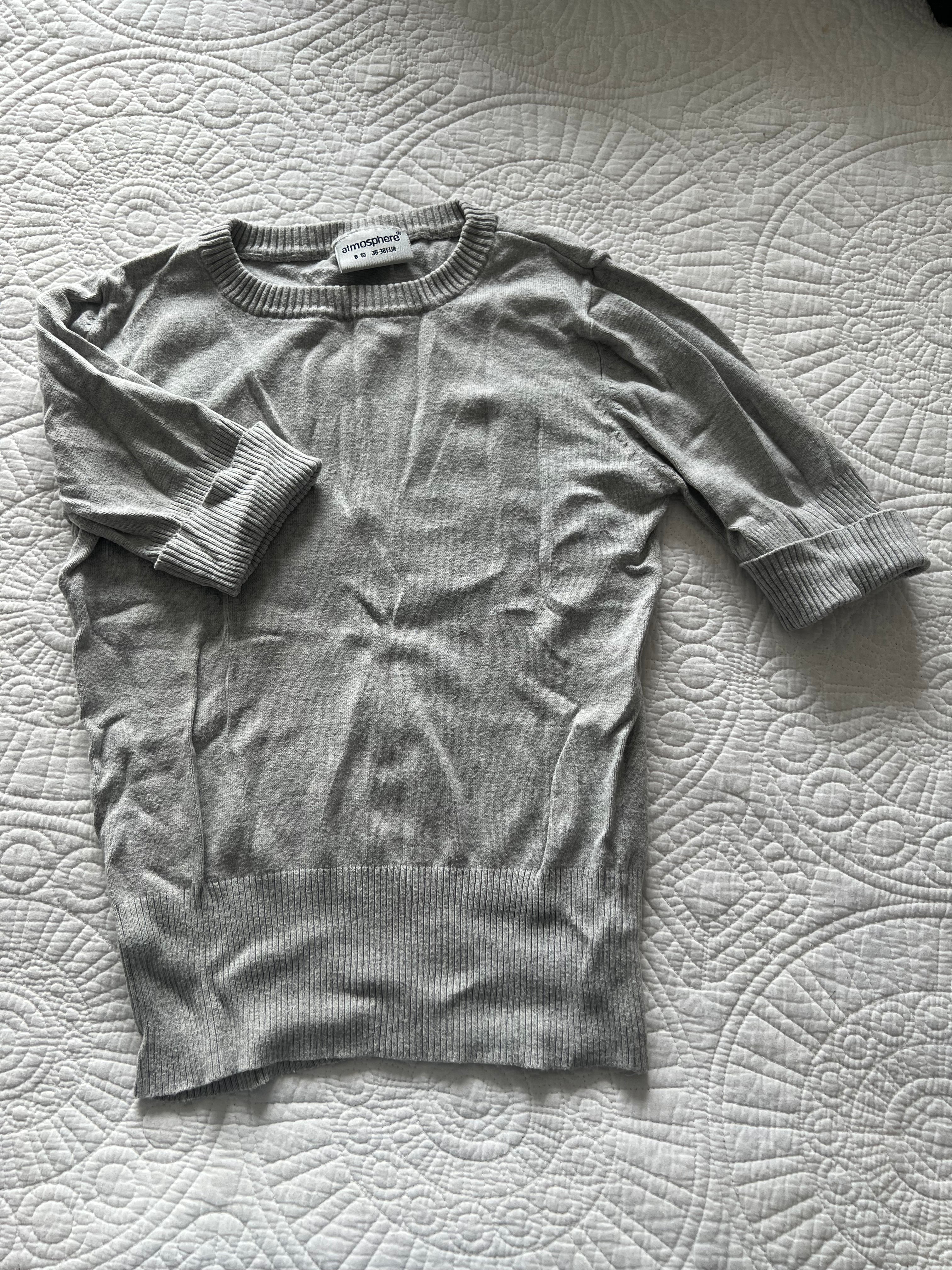 Quater sleeve grey jumper