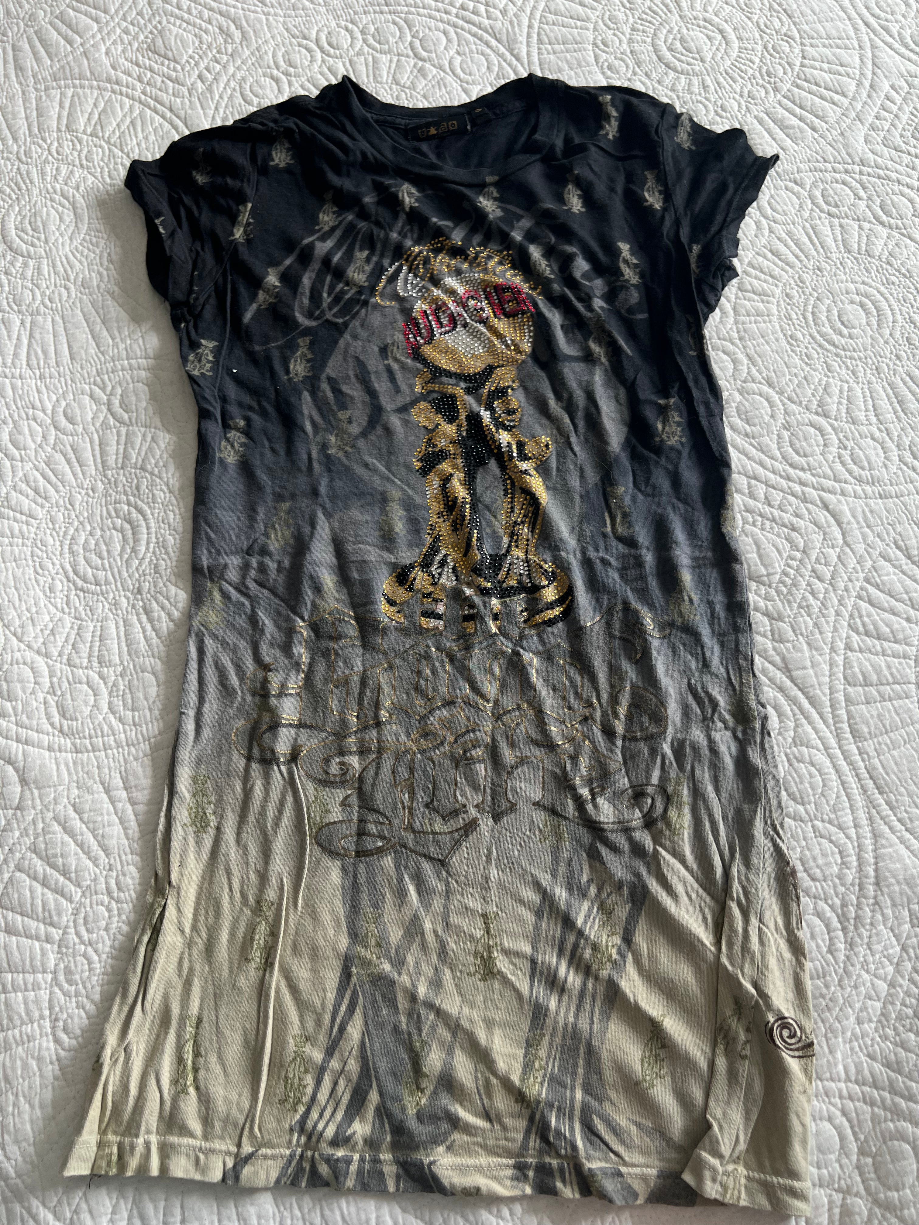 Ed Hardy black & nude top/dress