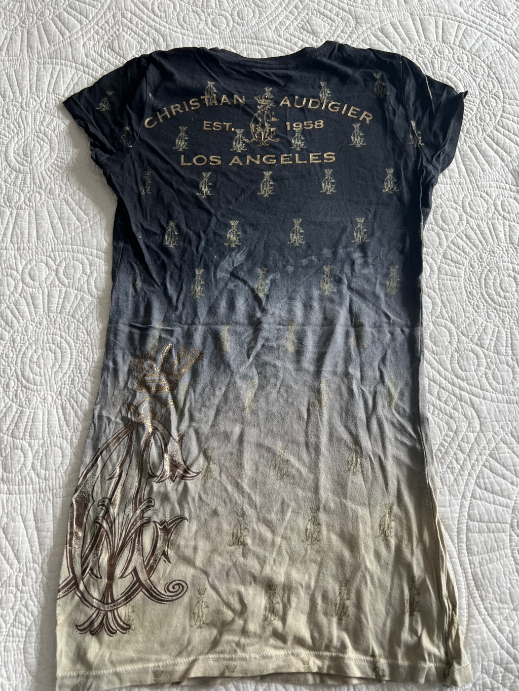 Ed Hardy black & nude top/dress
