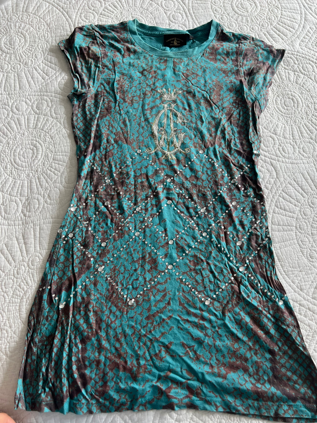 Ed Hardy green top/dress