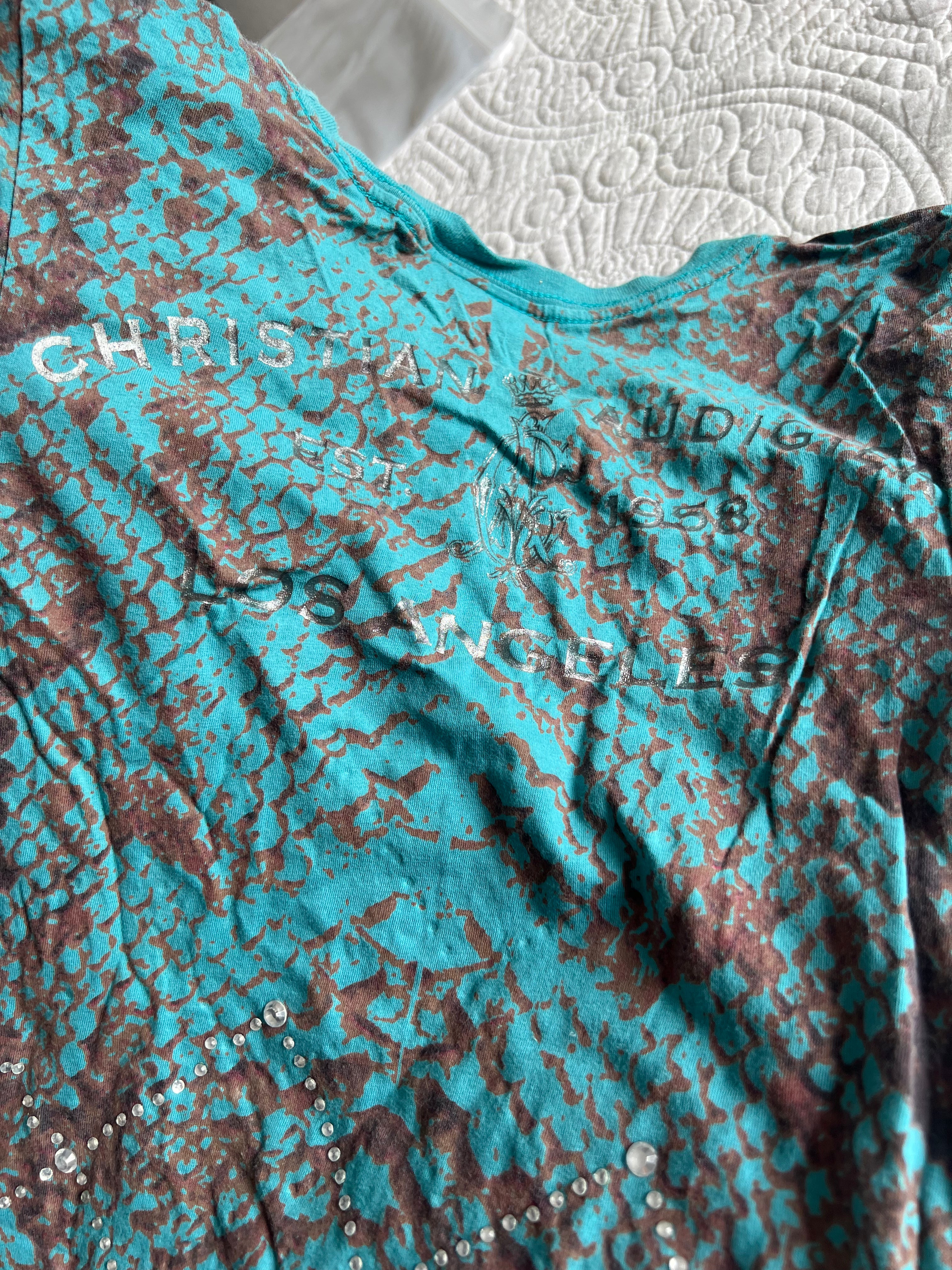Ed Hardy green top/dress