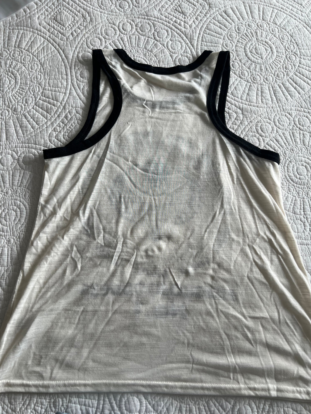 White graphic vest