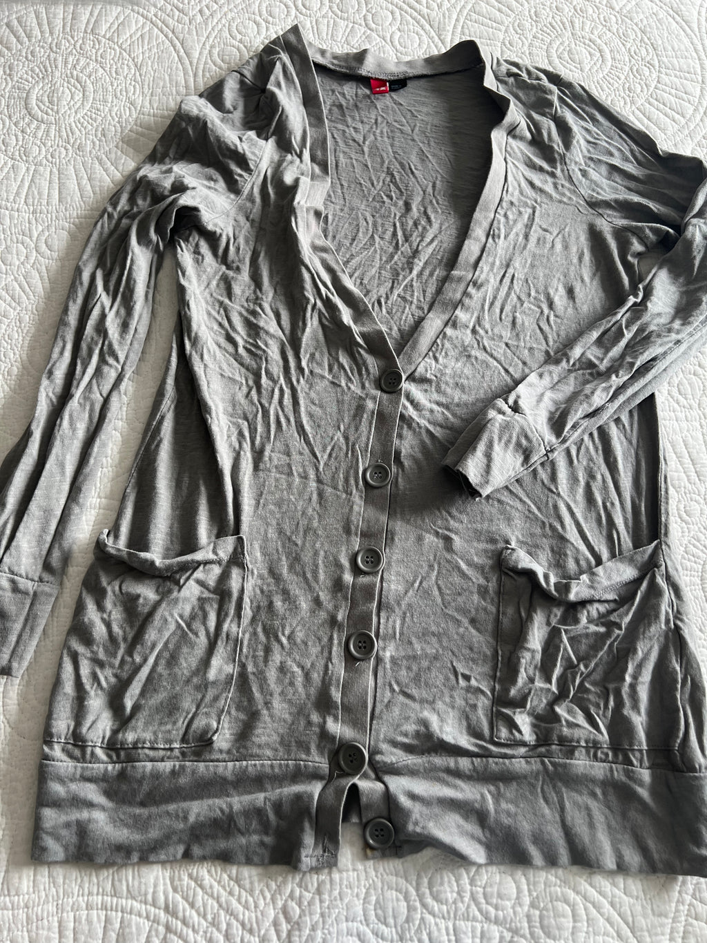 Button up grey cardigan