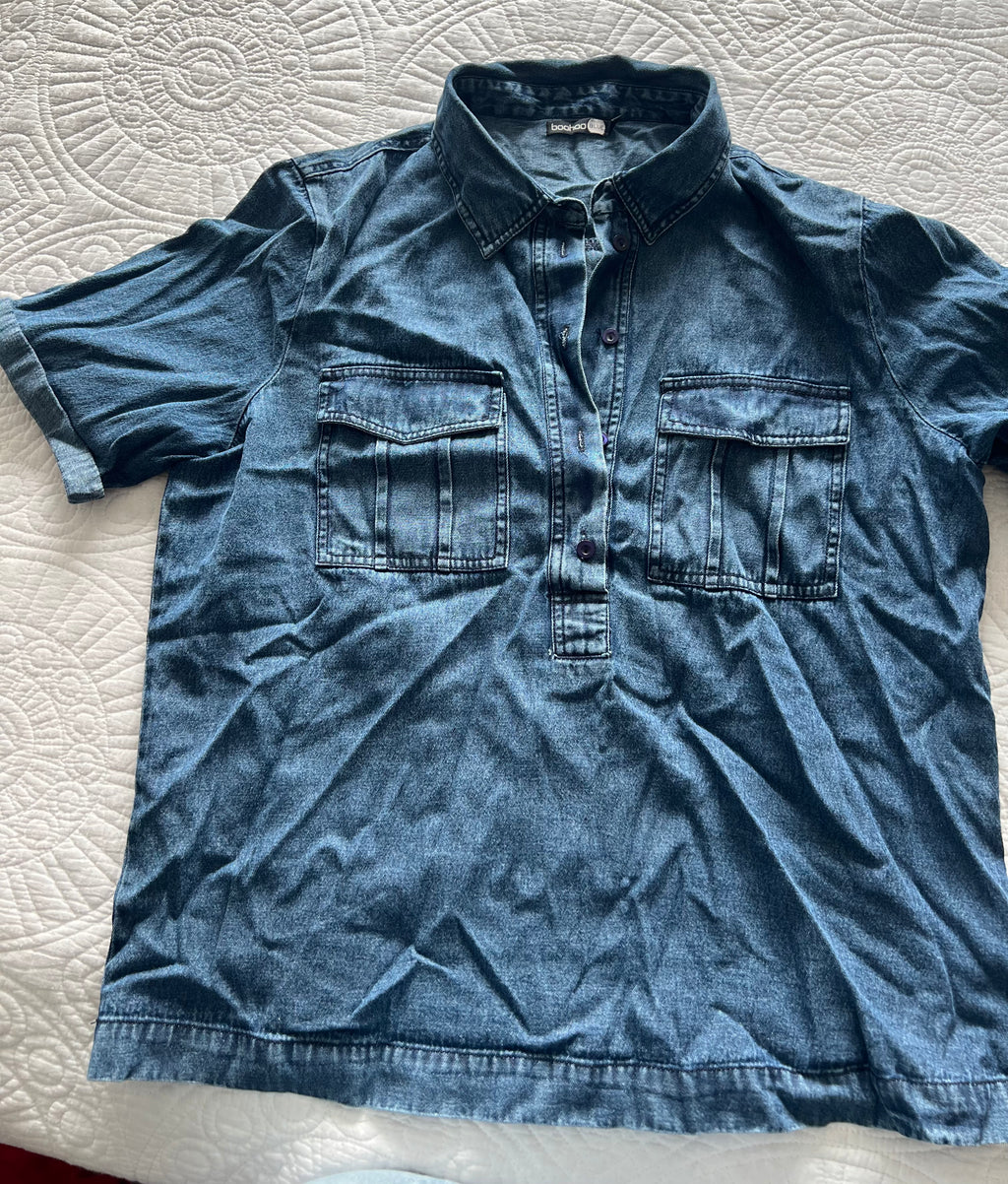 Blue denim shirt