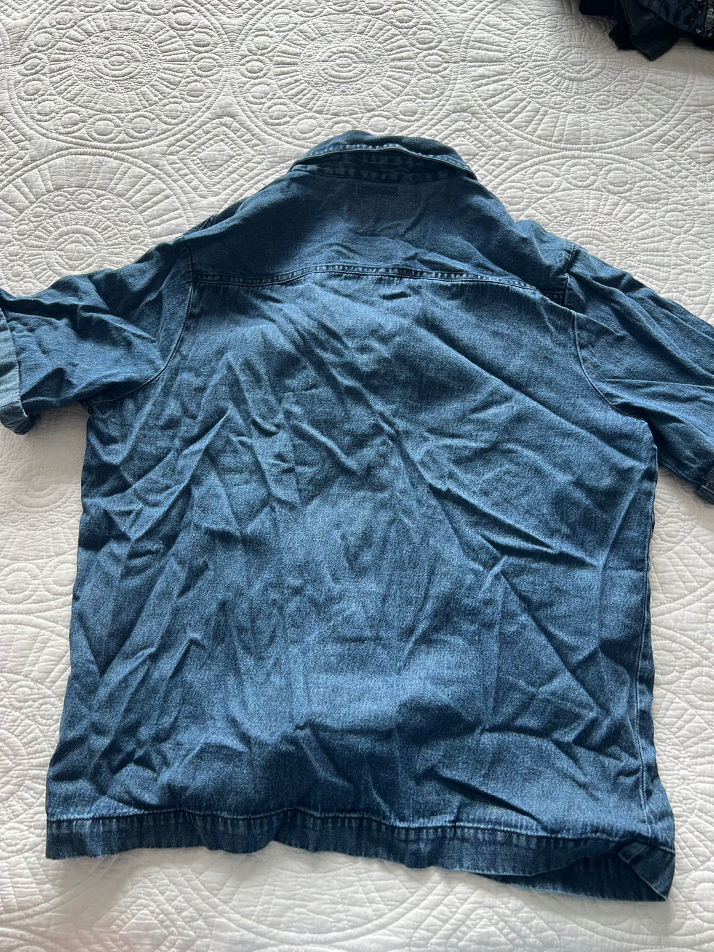 Blue denim shirt