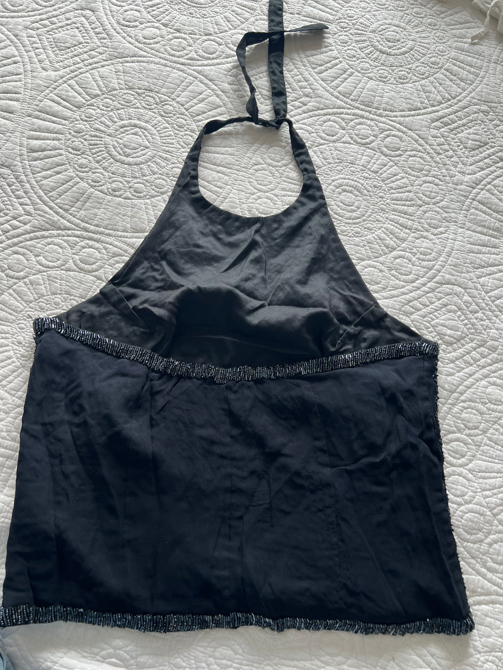 Halter neck black crop top