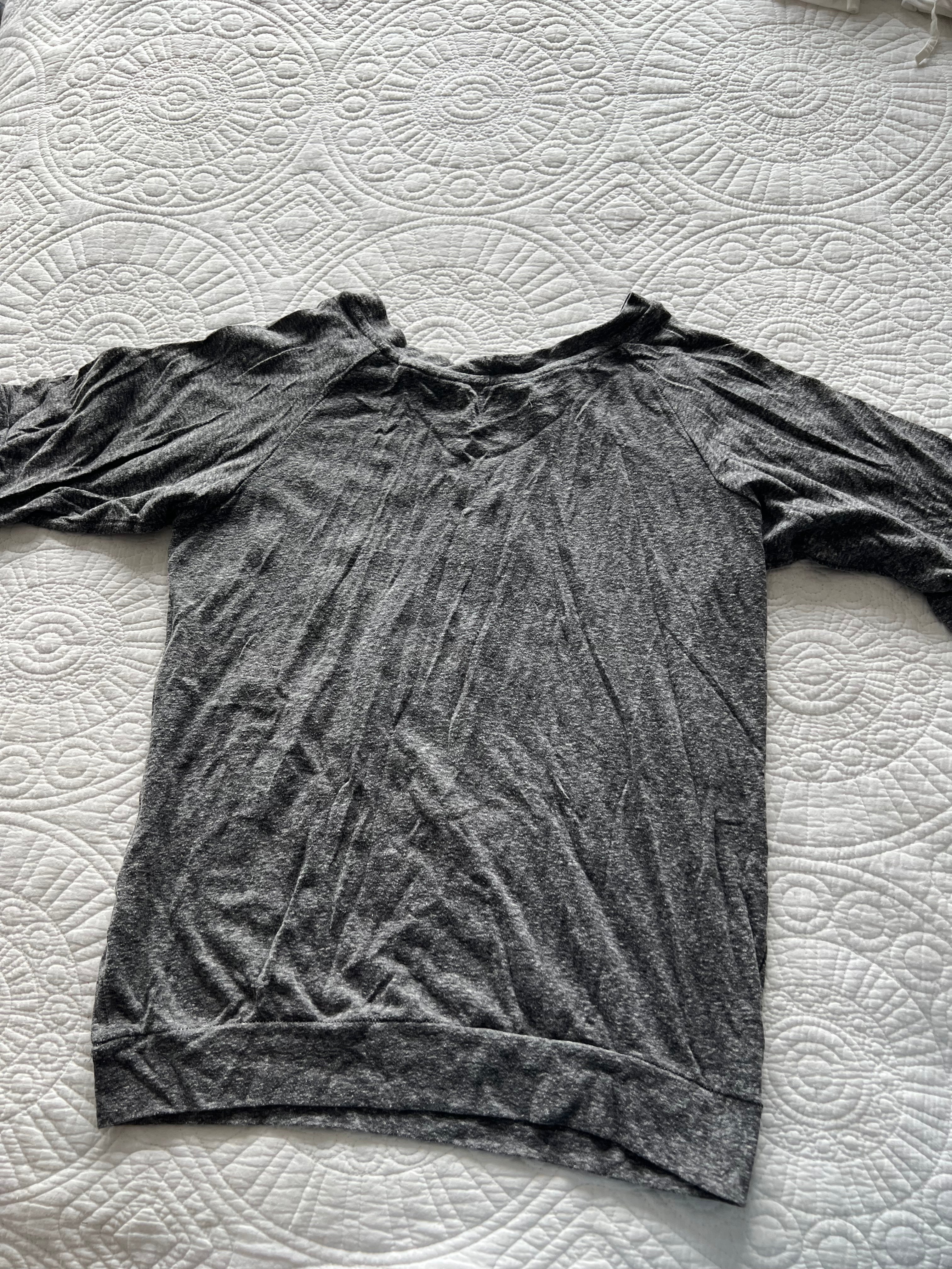 Grey graphic print jumper