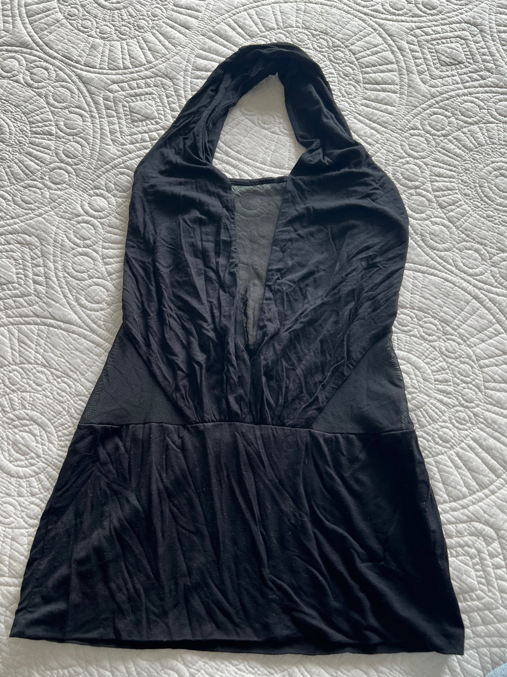Black halter neck dress