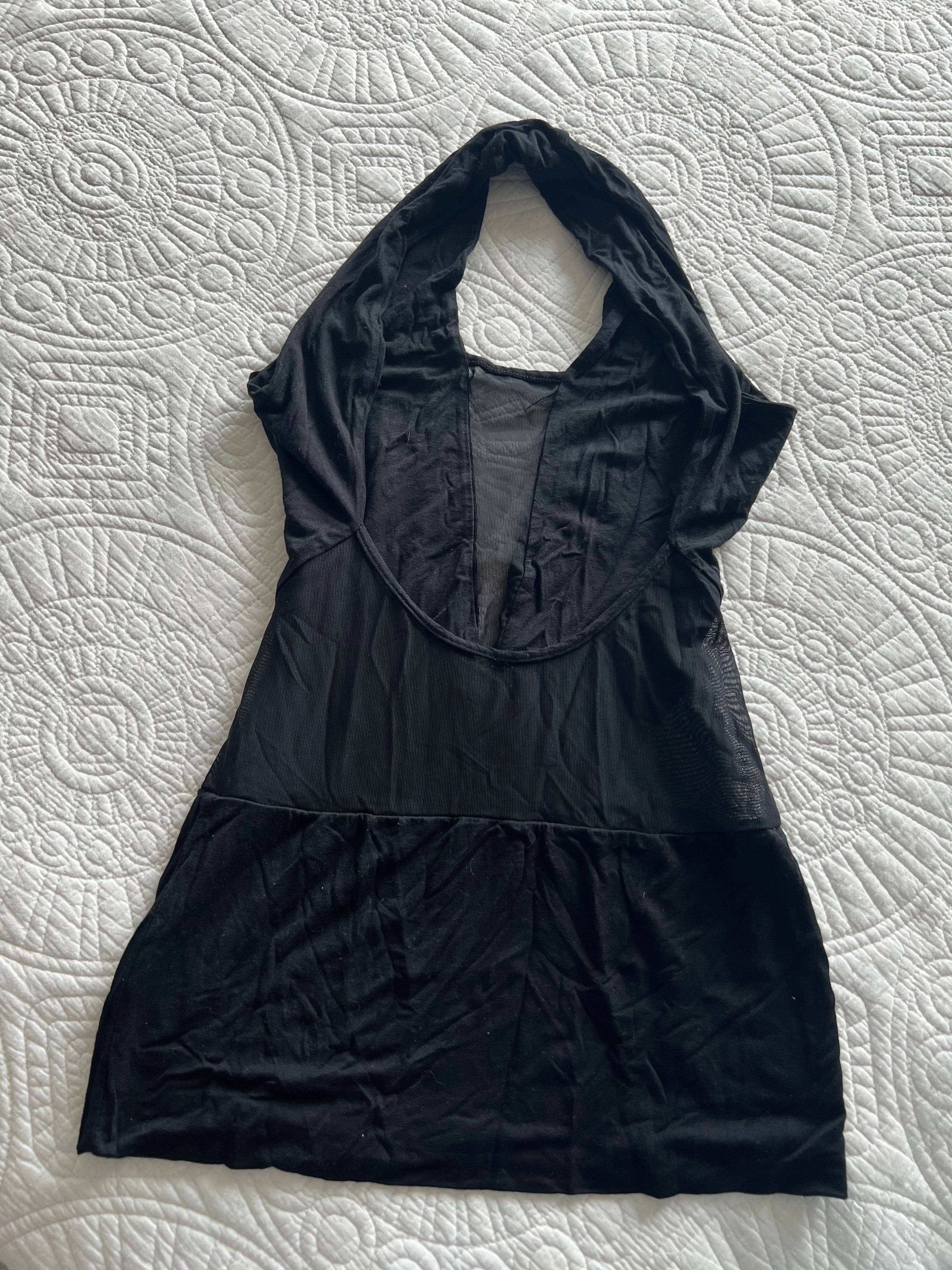 Black halter neck dress
