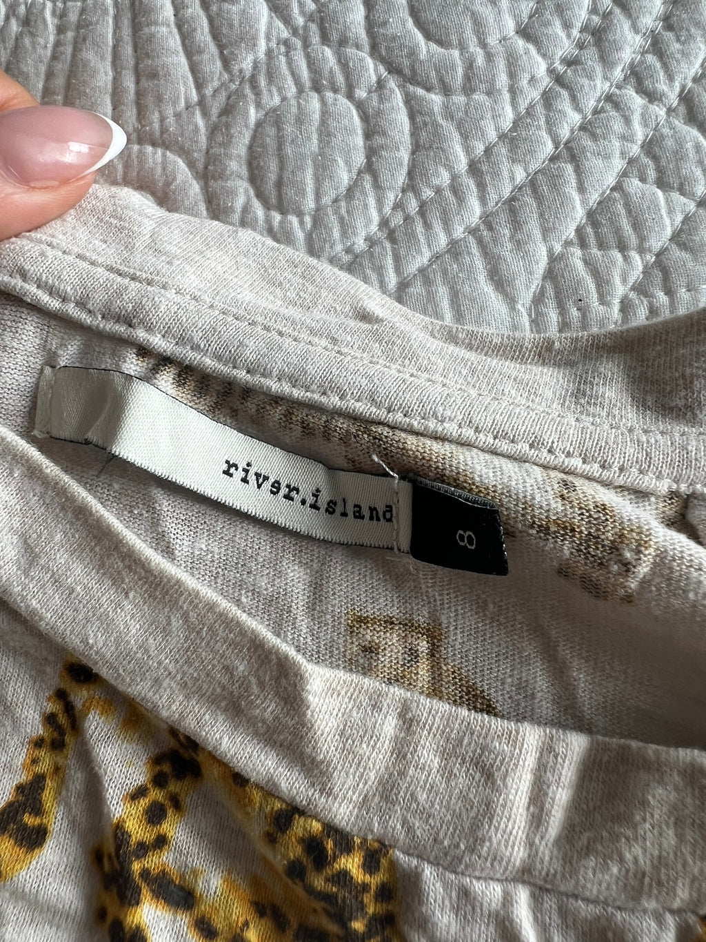 Nude animal print jumper