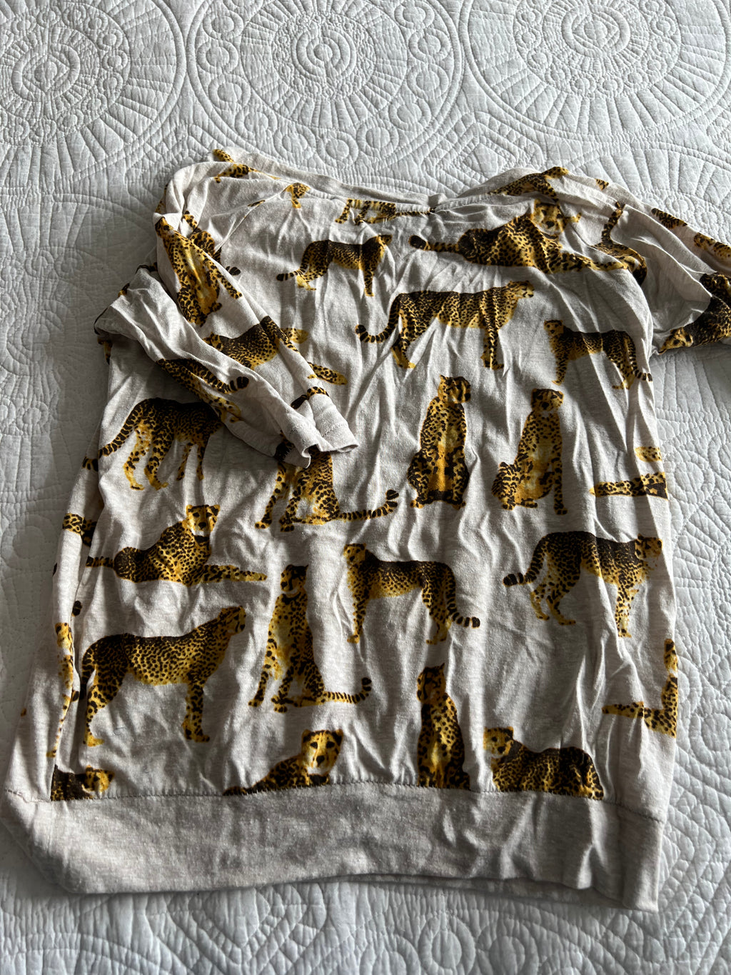 Nude animal print jumper