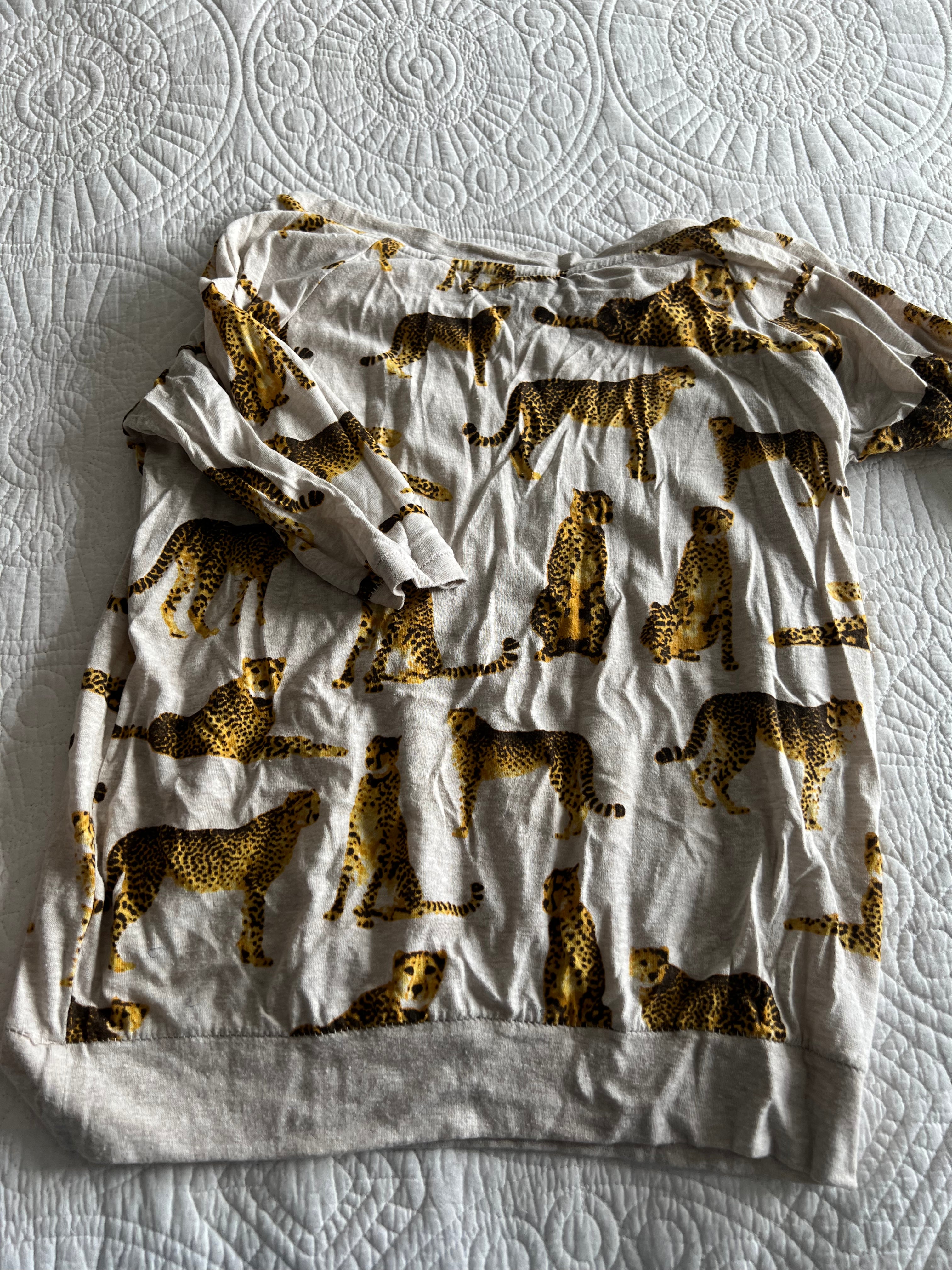Nude animal print jumper