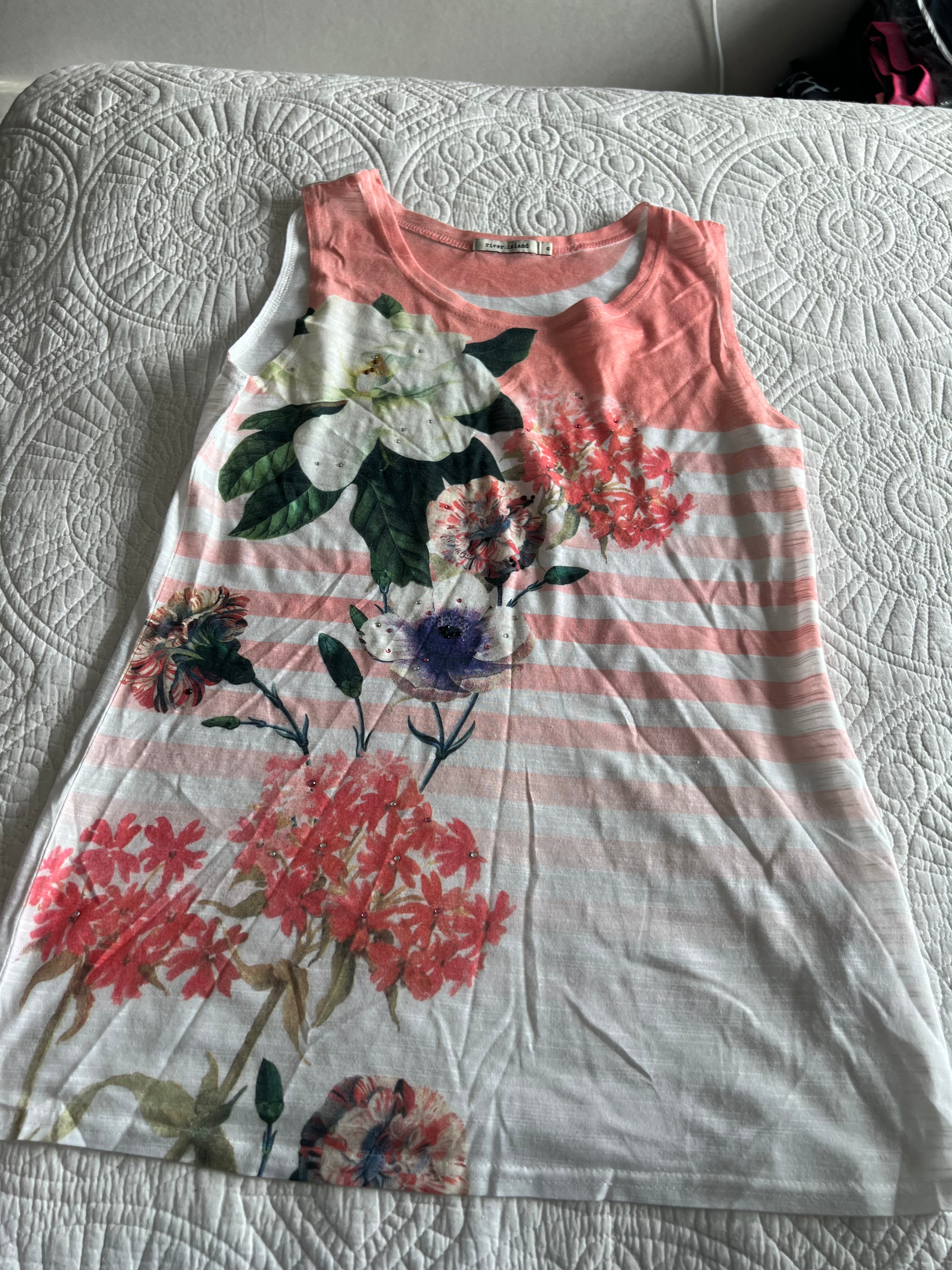 White graphic vest