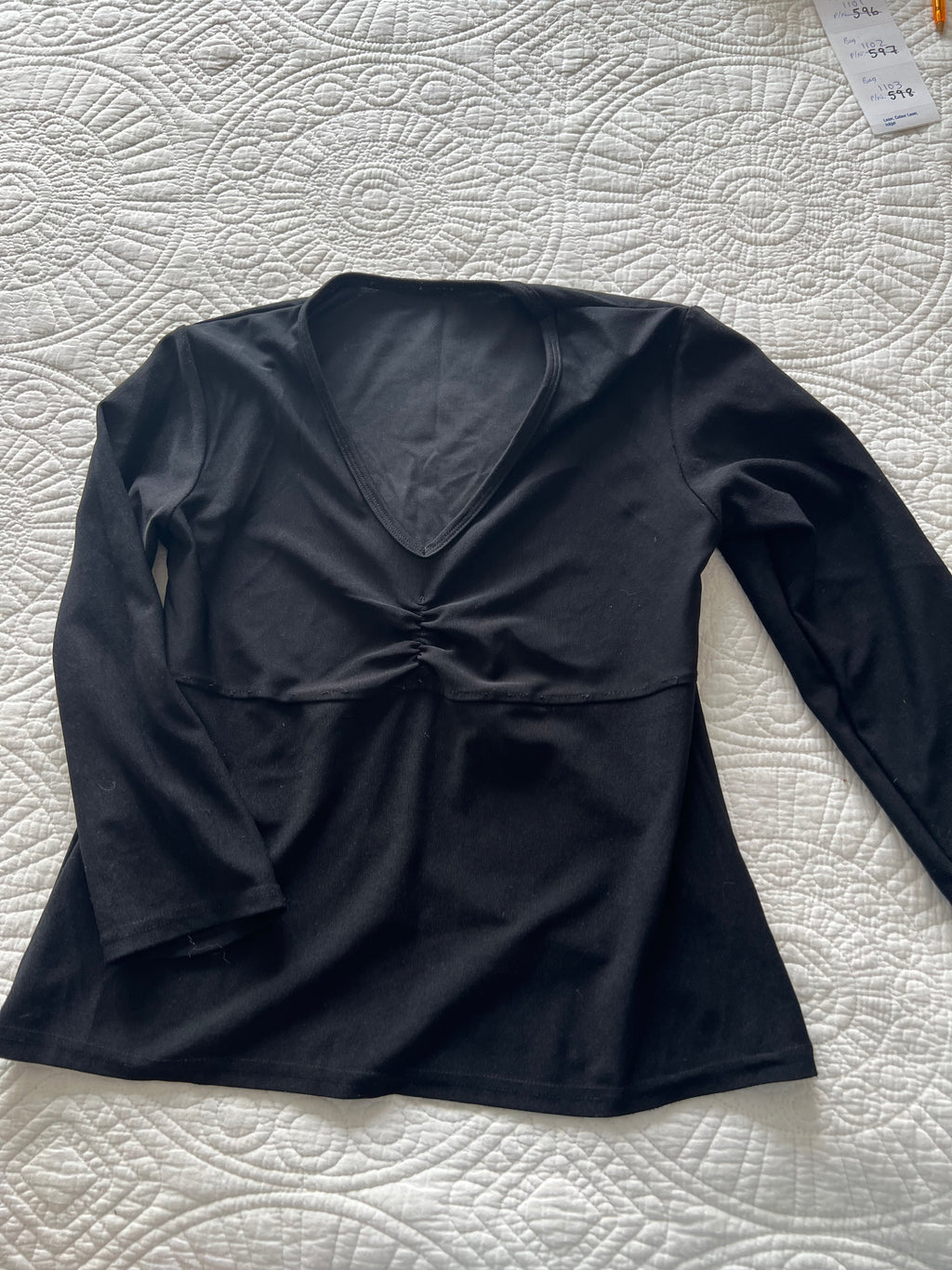 Black long sleeve top