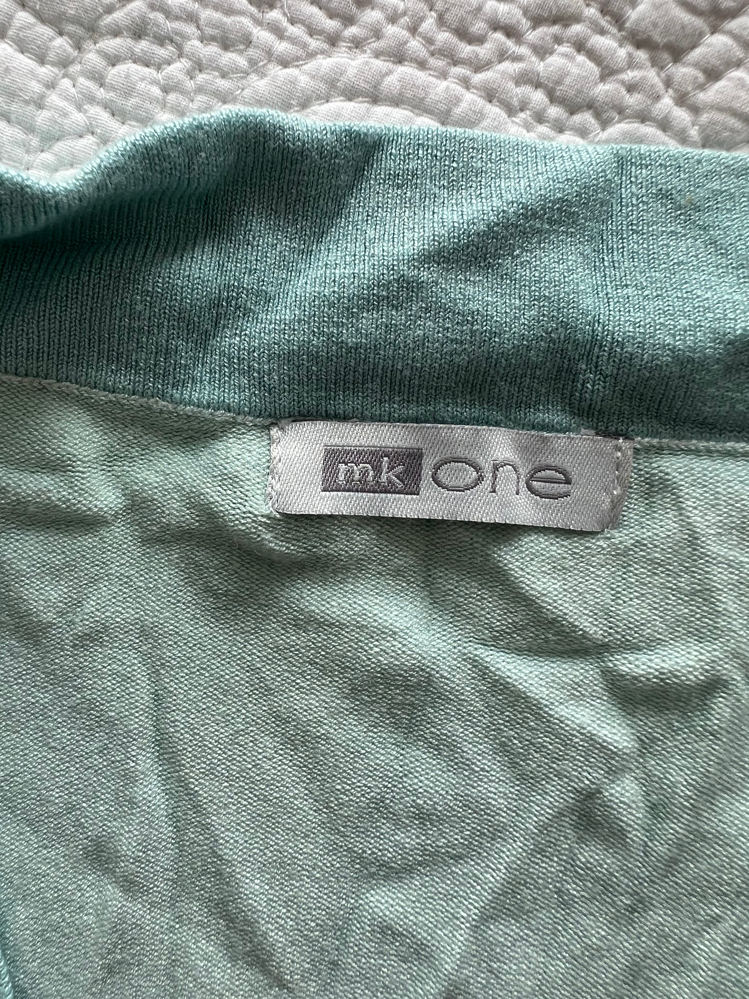 Light green v neck top