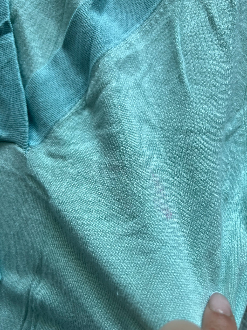Light green v neck top