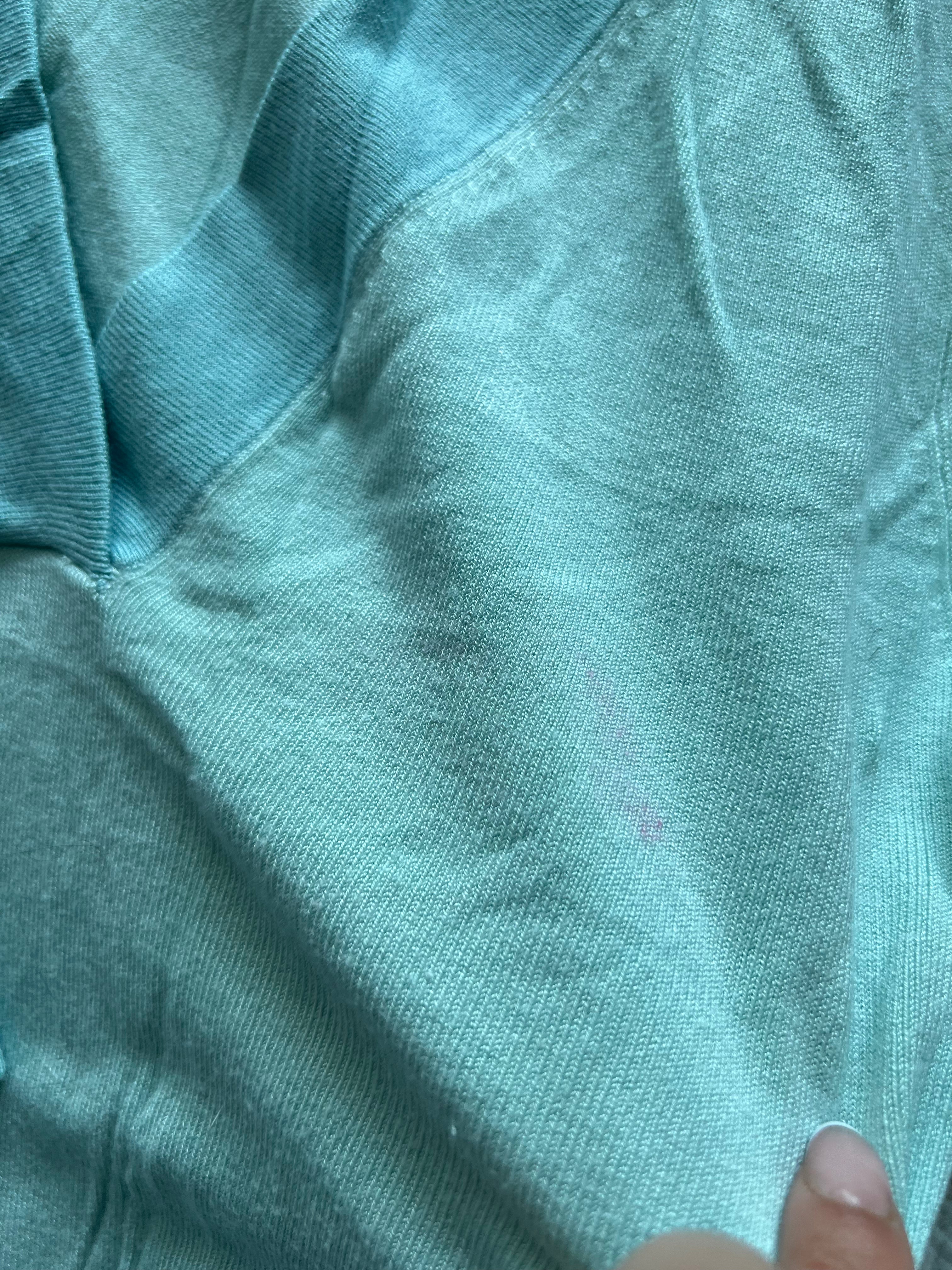 Light green v neck top
