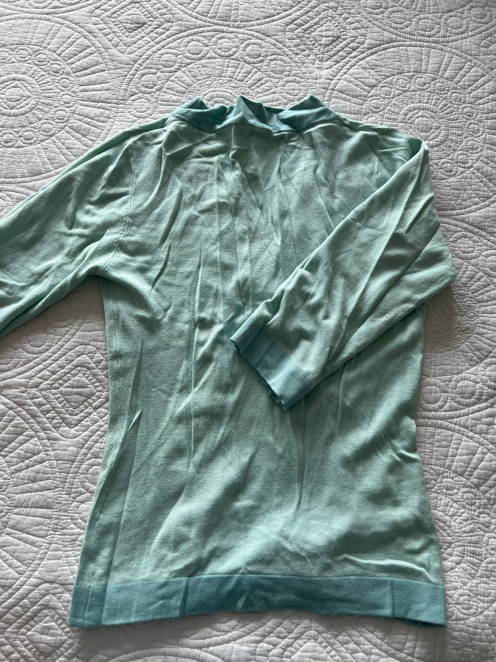 Light green v neck top