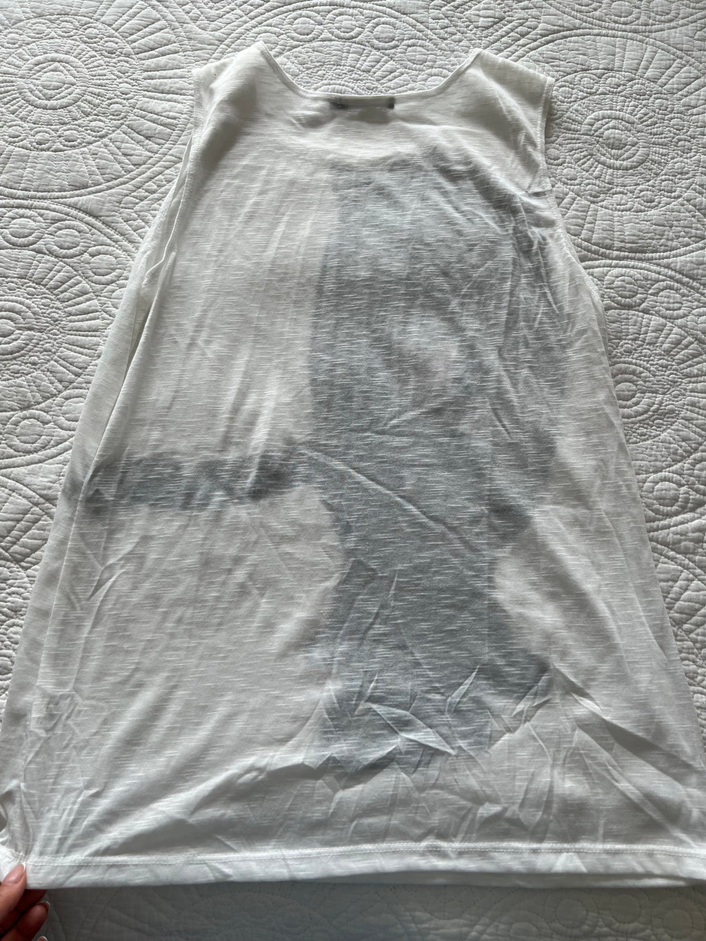 White graphic vest