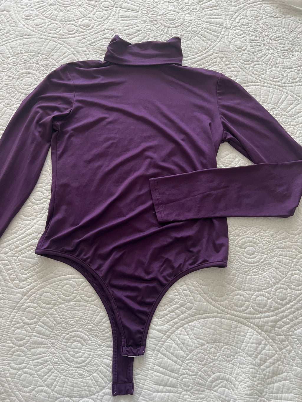 Purple long sleeve bodysuit