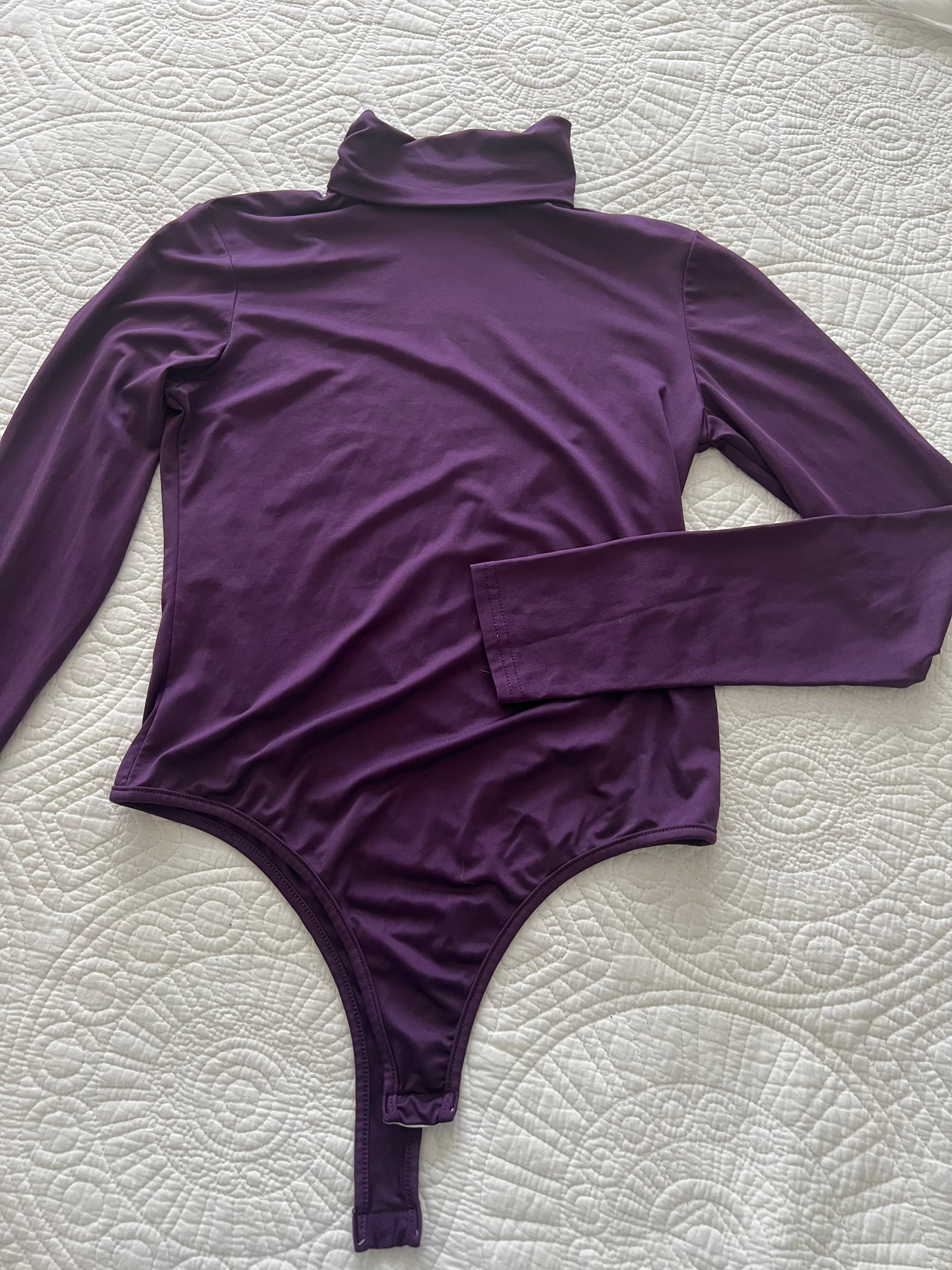Purple long sleeve bodysuit