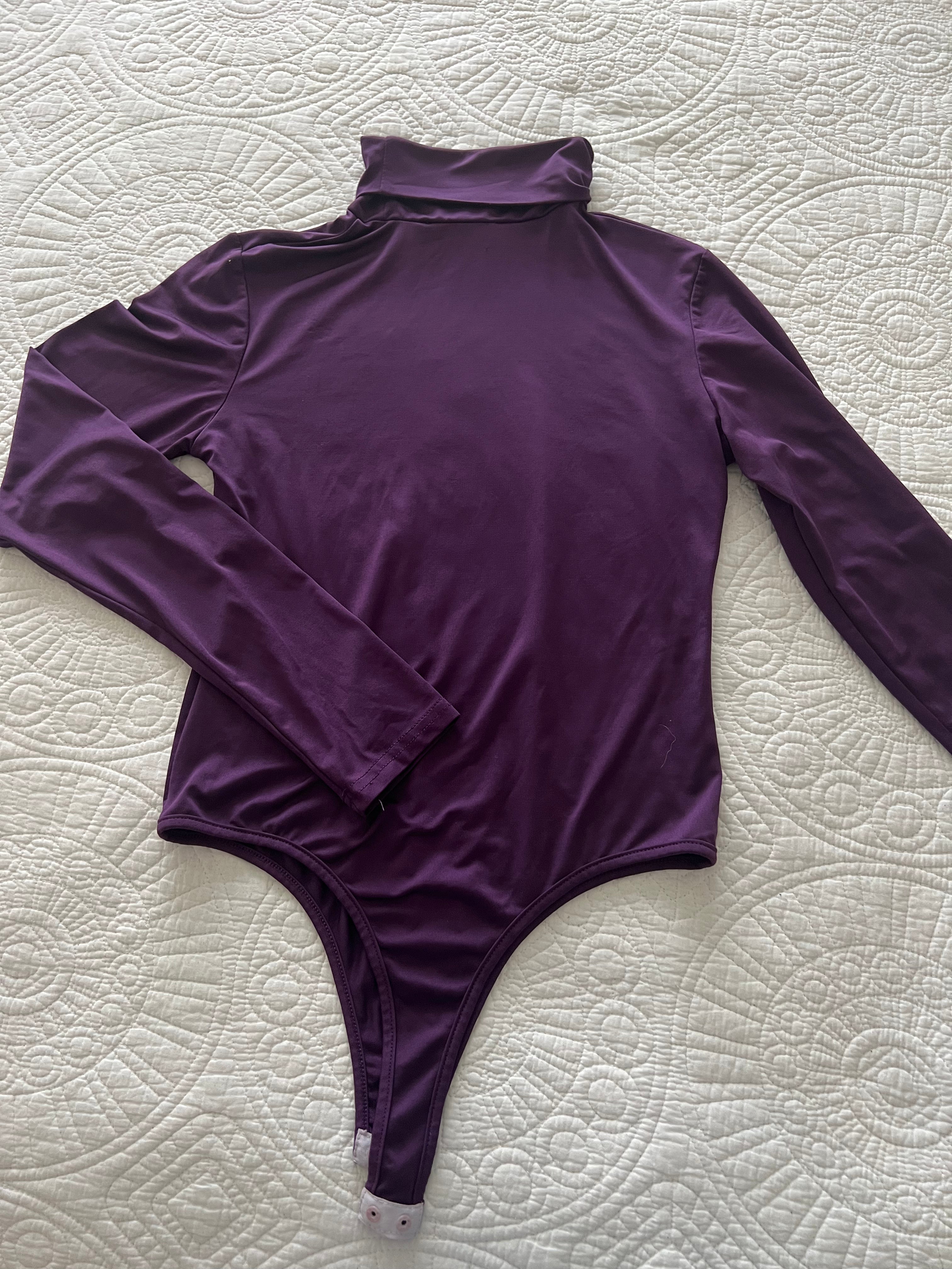 Purple long sleeve bodysuit