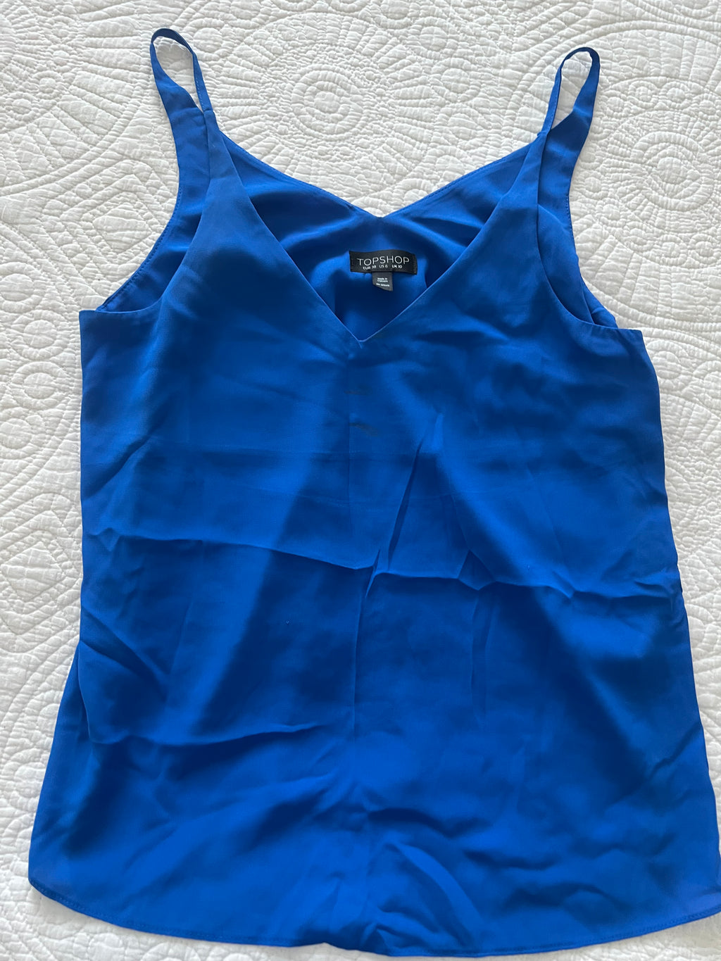 Blue strappy top