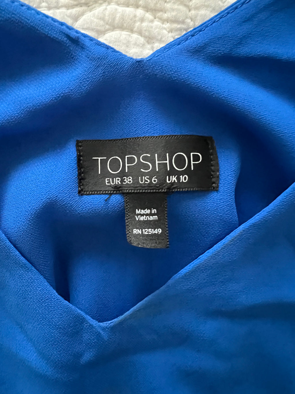 Blue strappy top