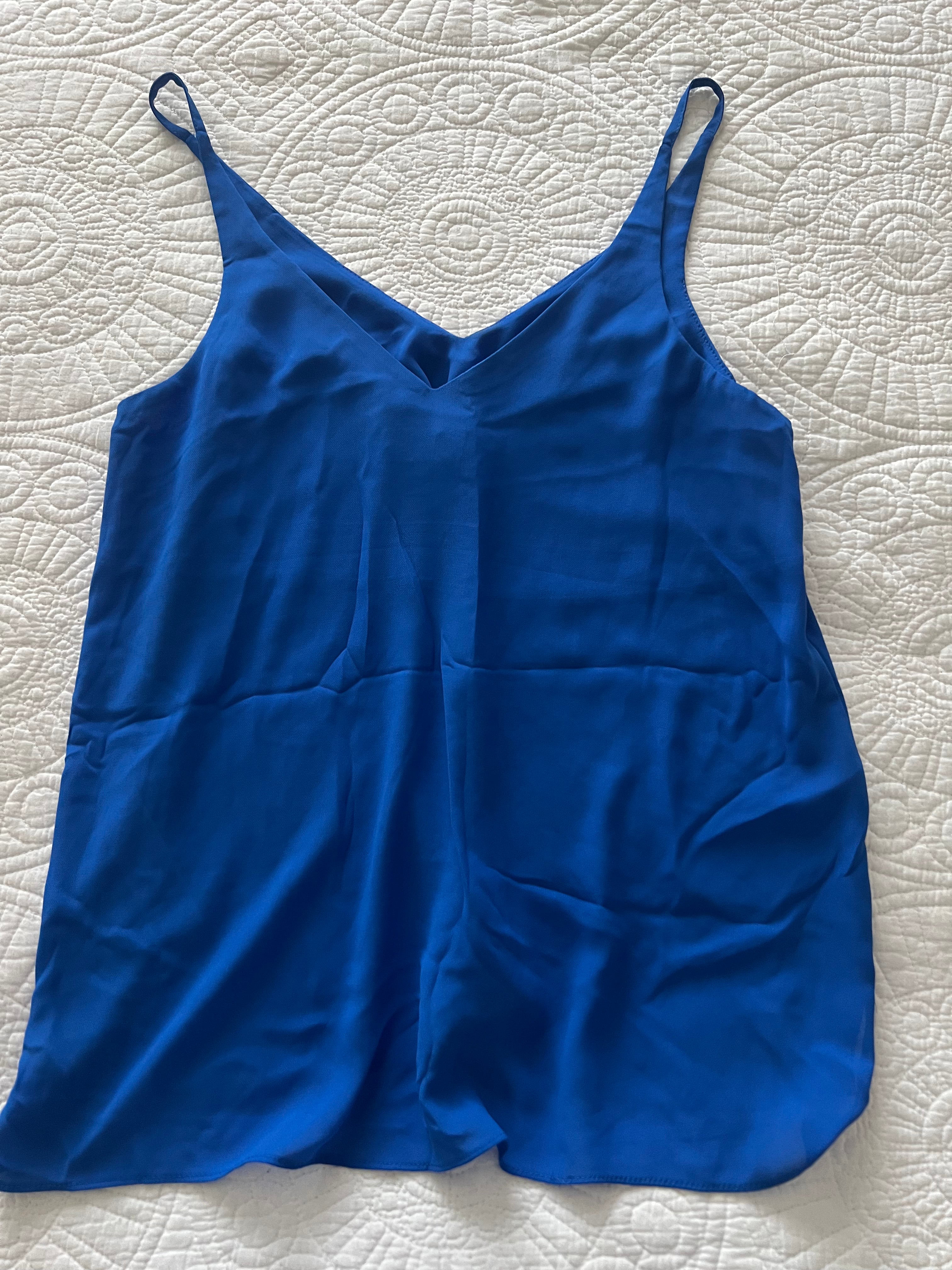 Blue strappy top