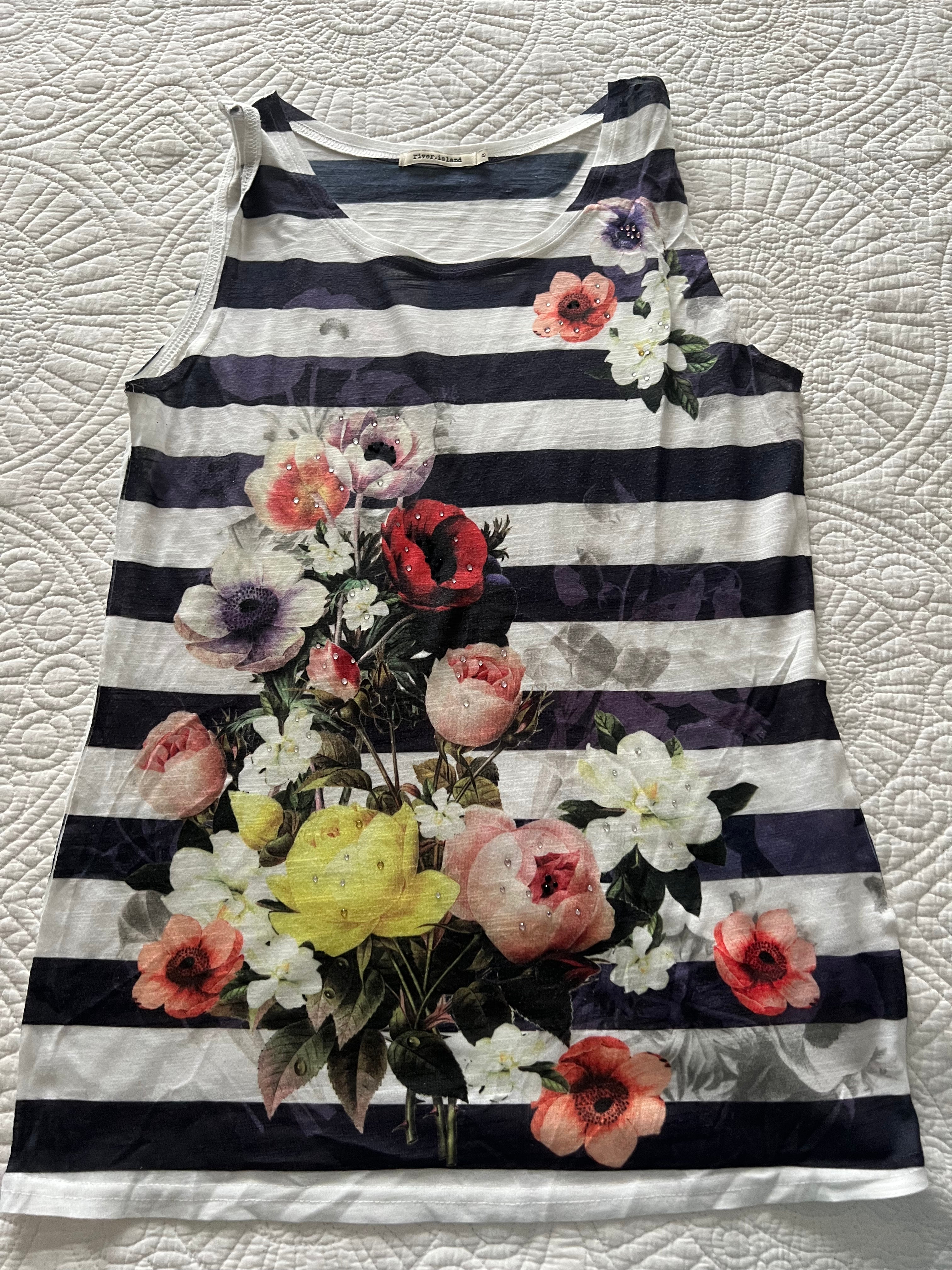 Stripy graphic vest