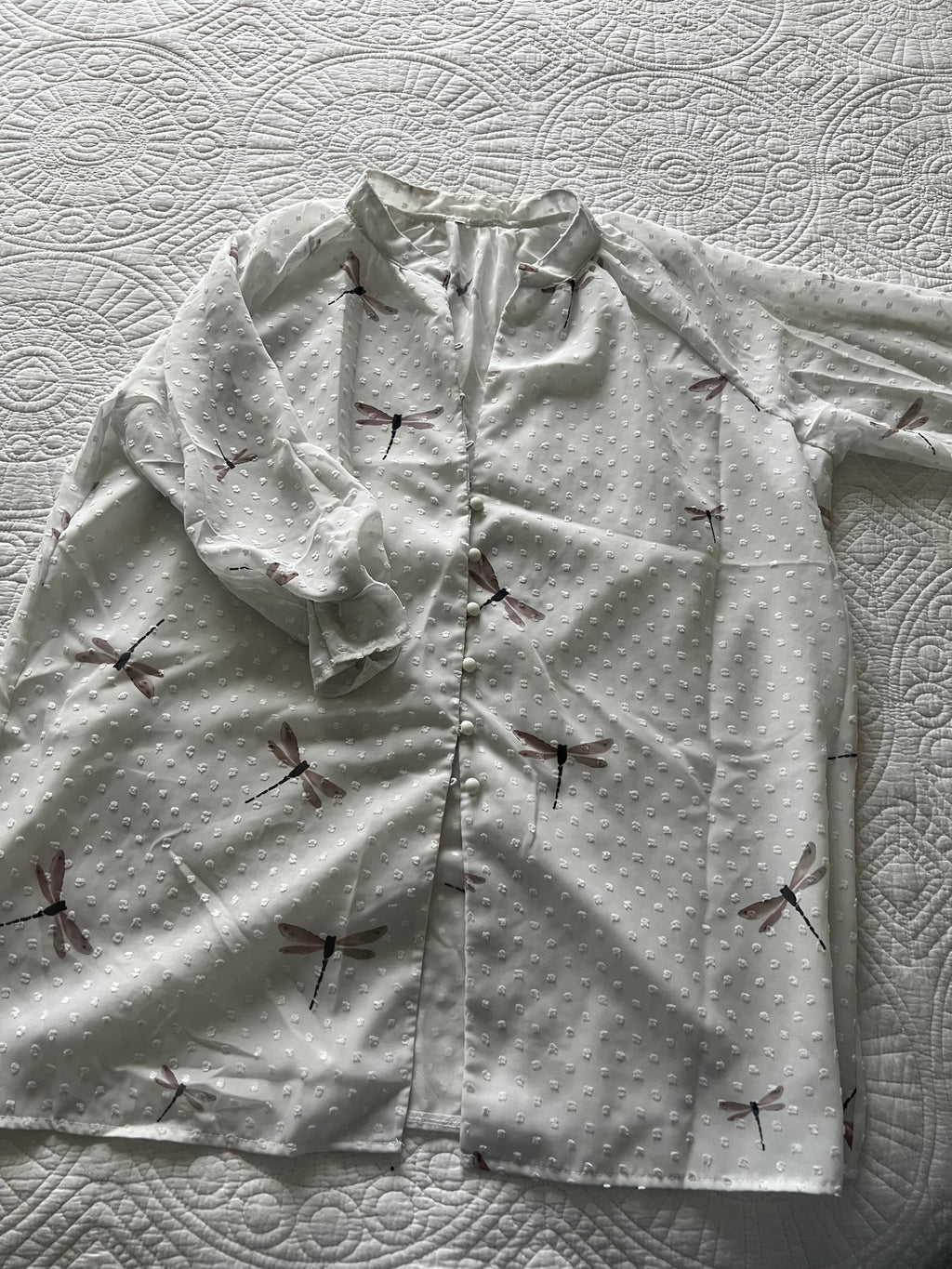 White textured shirt