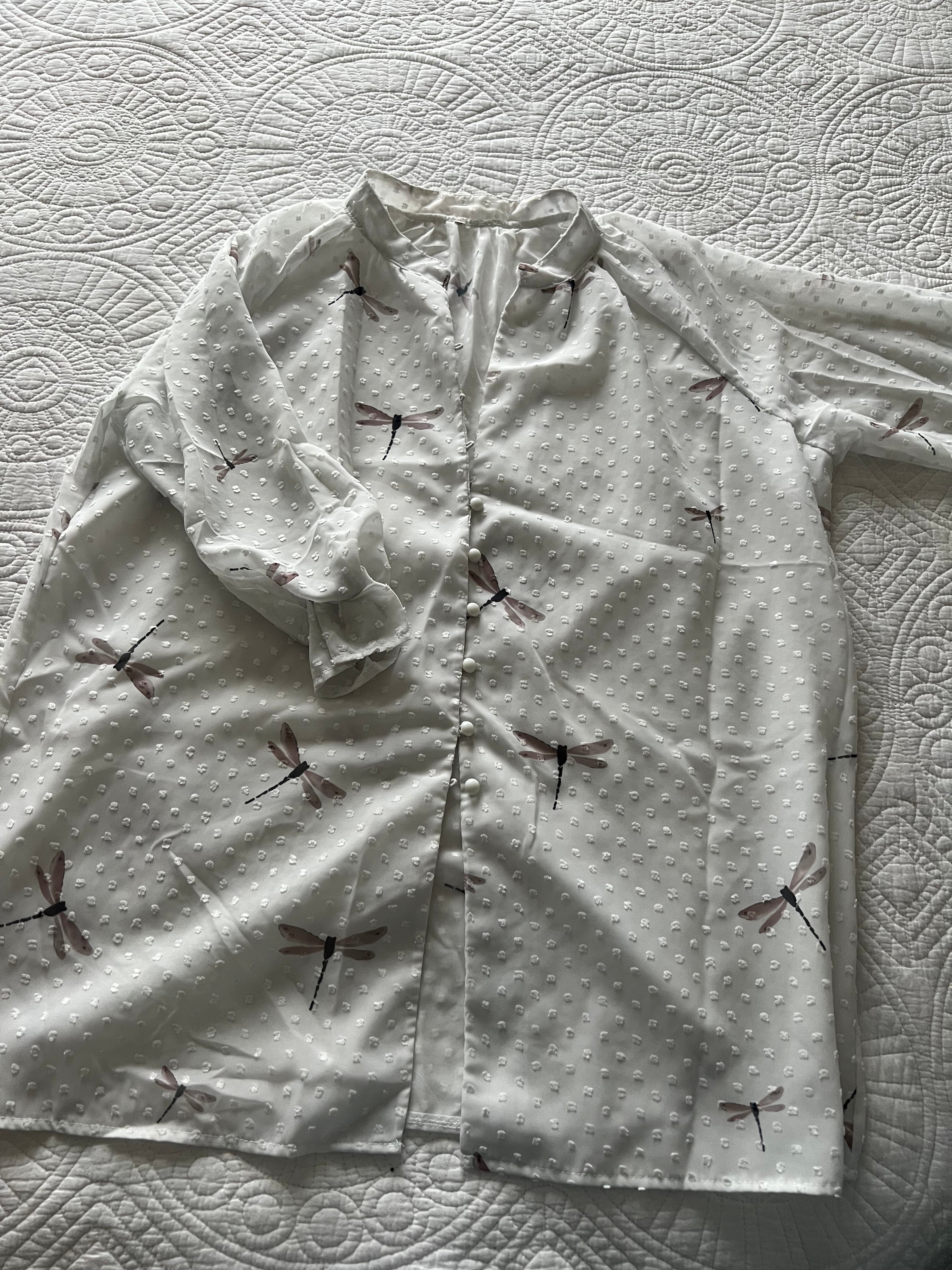 White textured shirt