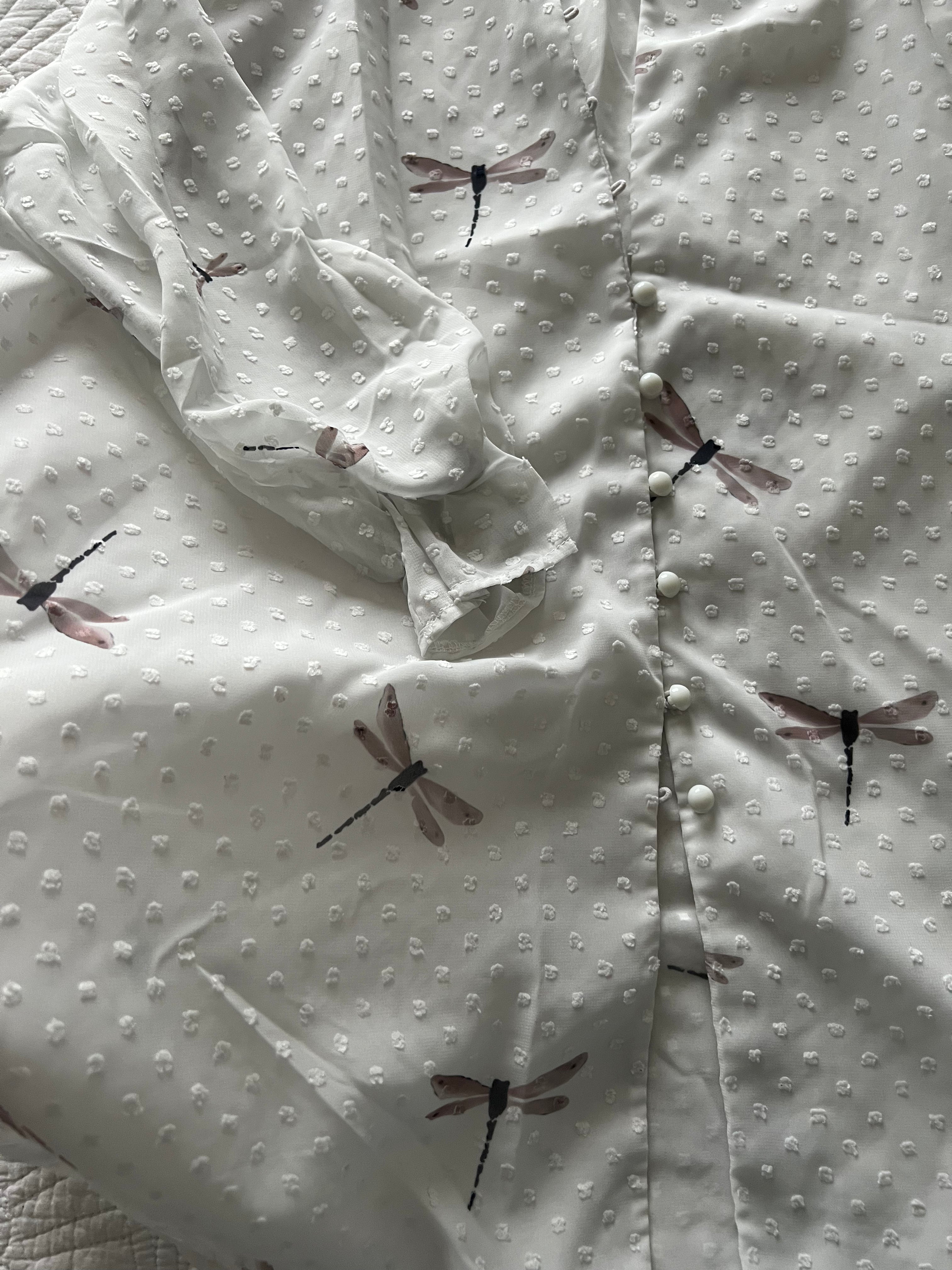 White textured shirt