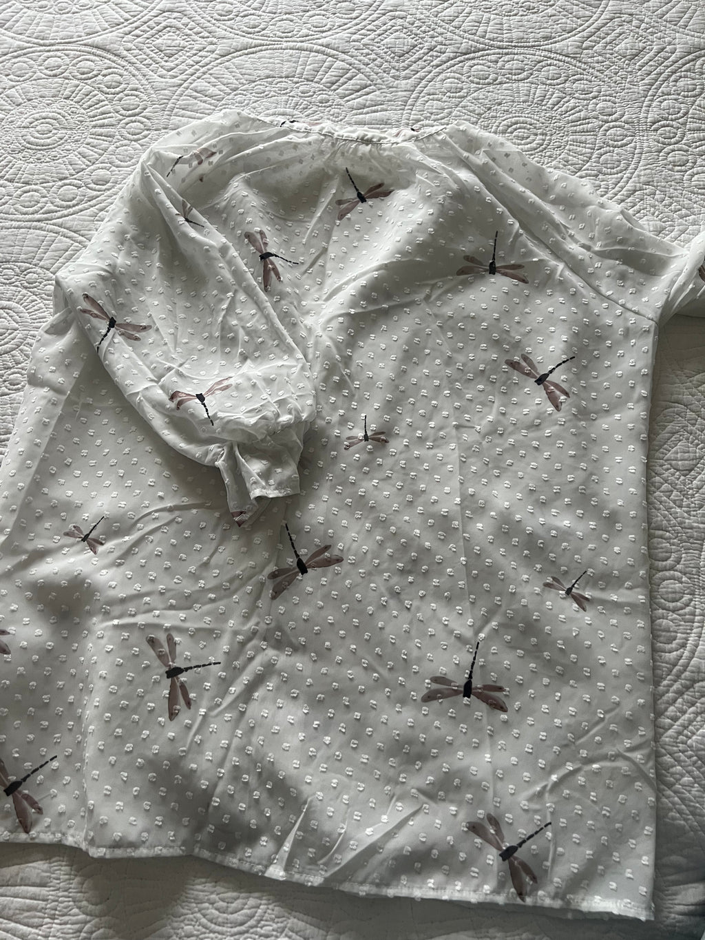 White textured shirt