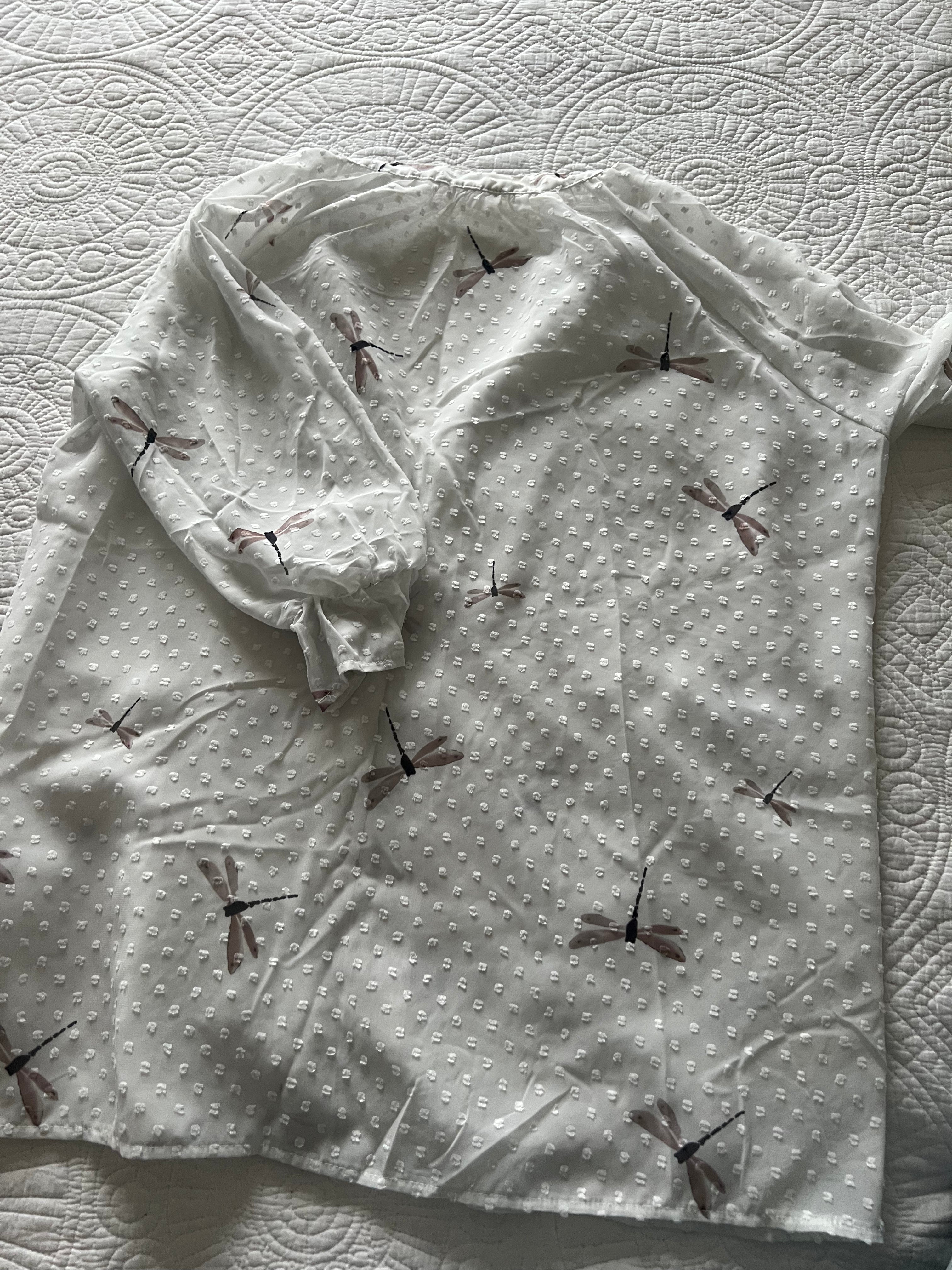 White textured shirt