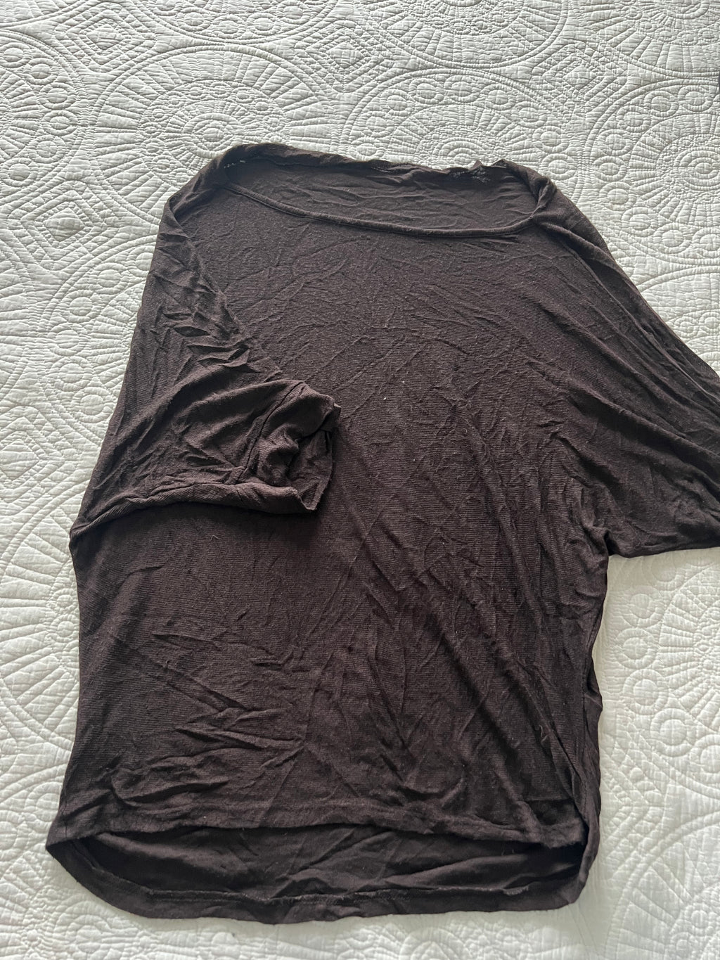 Brown oversized top