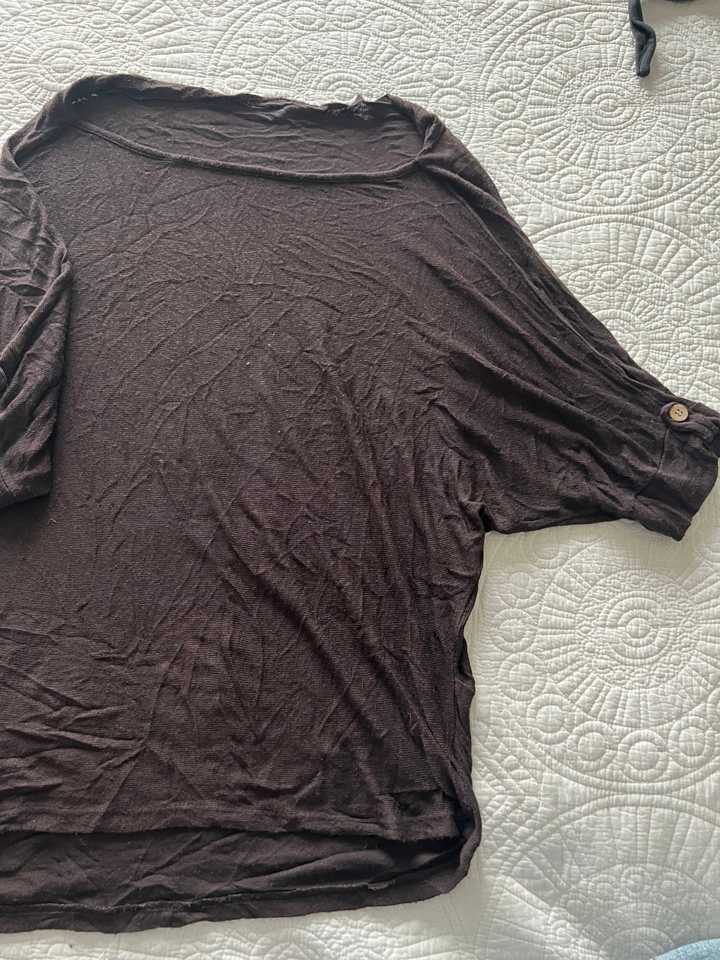 Brown oversized top