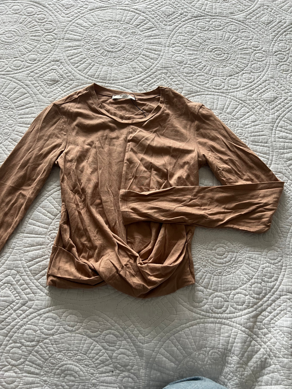 Long sleeve nude top