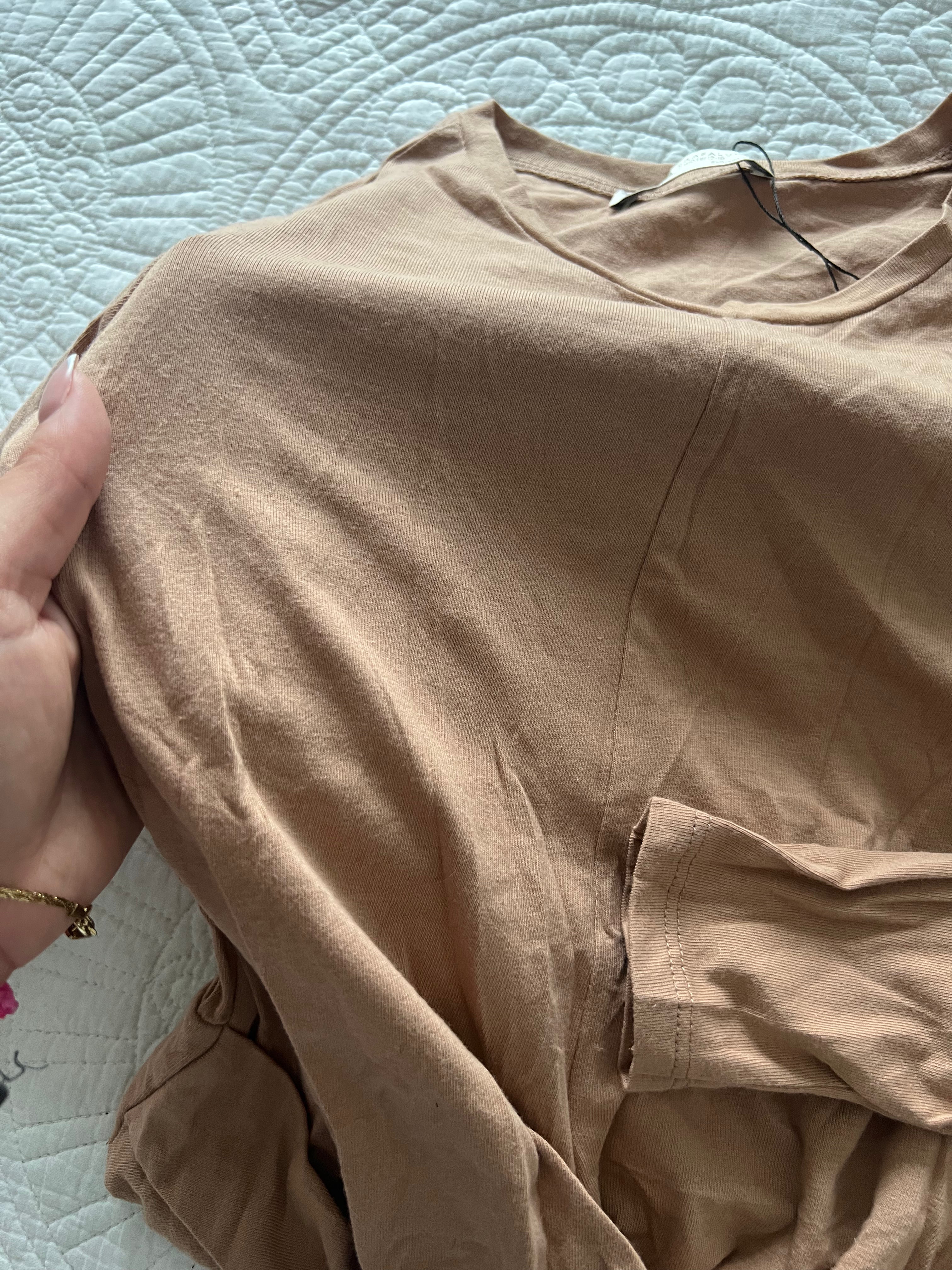 Long sleeve nude top