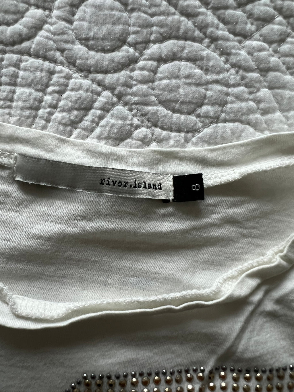 White MTV crop top vest